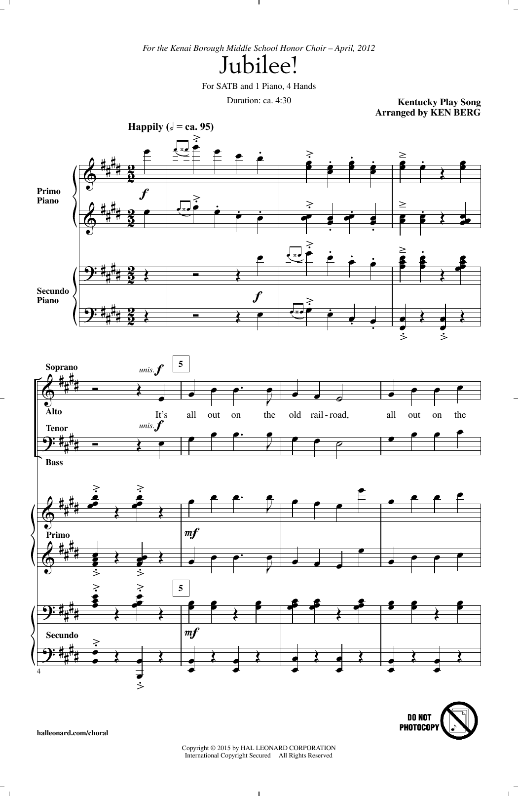 Jubilee! (SATB Choir) von Ken Berg