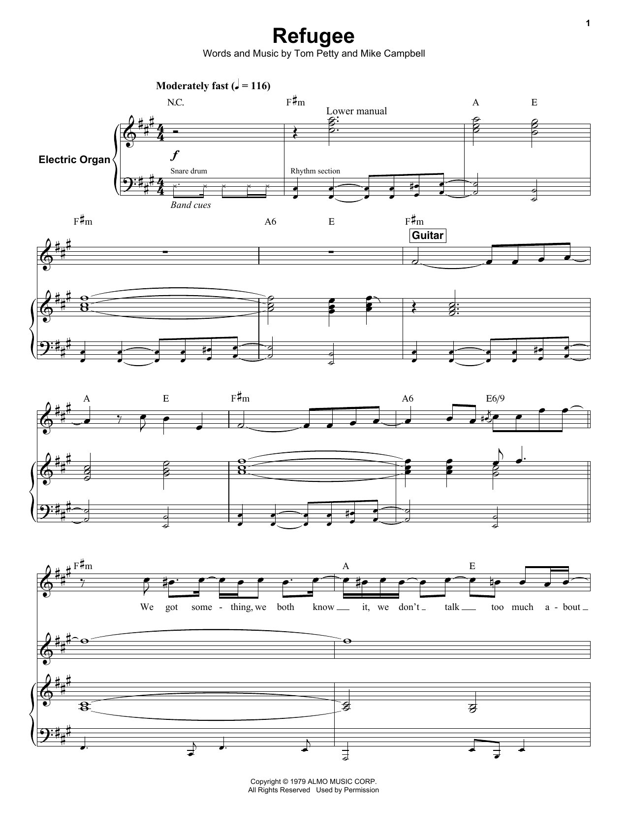 Refugee (Keyboard Transcription) von Tom Petty