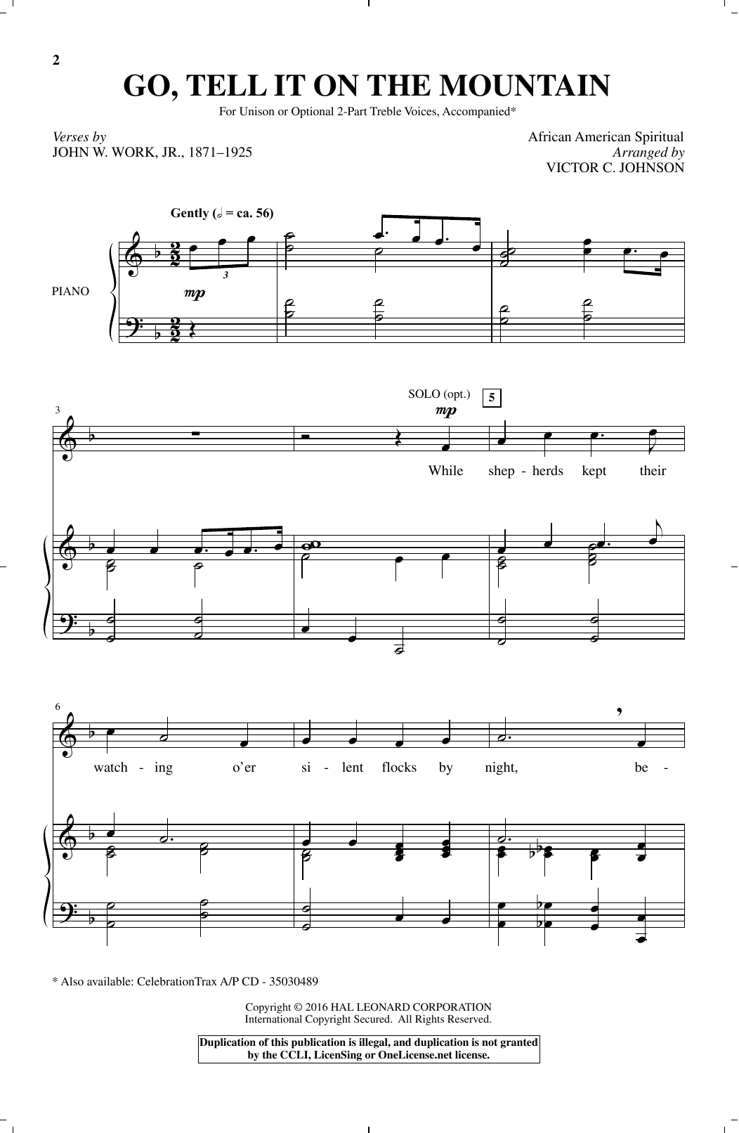 Go, Tell It On The Mountain (Choir) von Victor Johnson