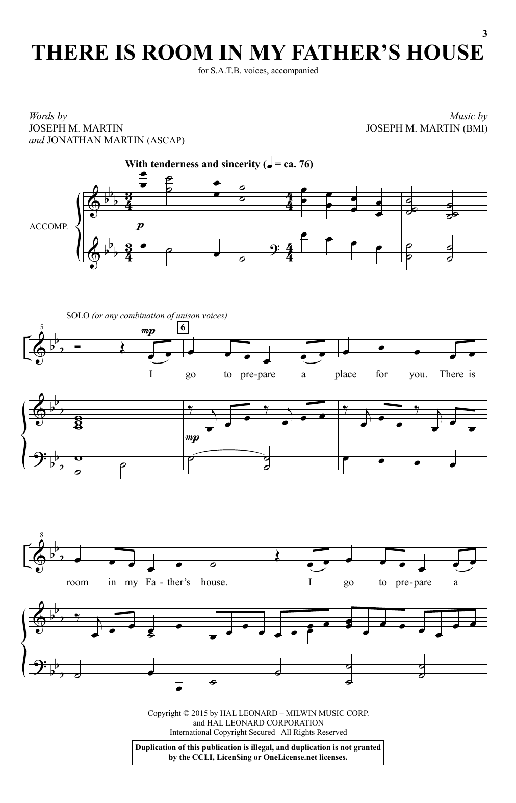 There Is Room In My Father's House (SATB Choir) von Joseph M. Martin