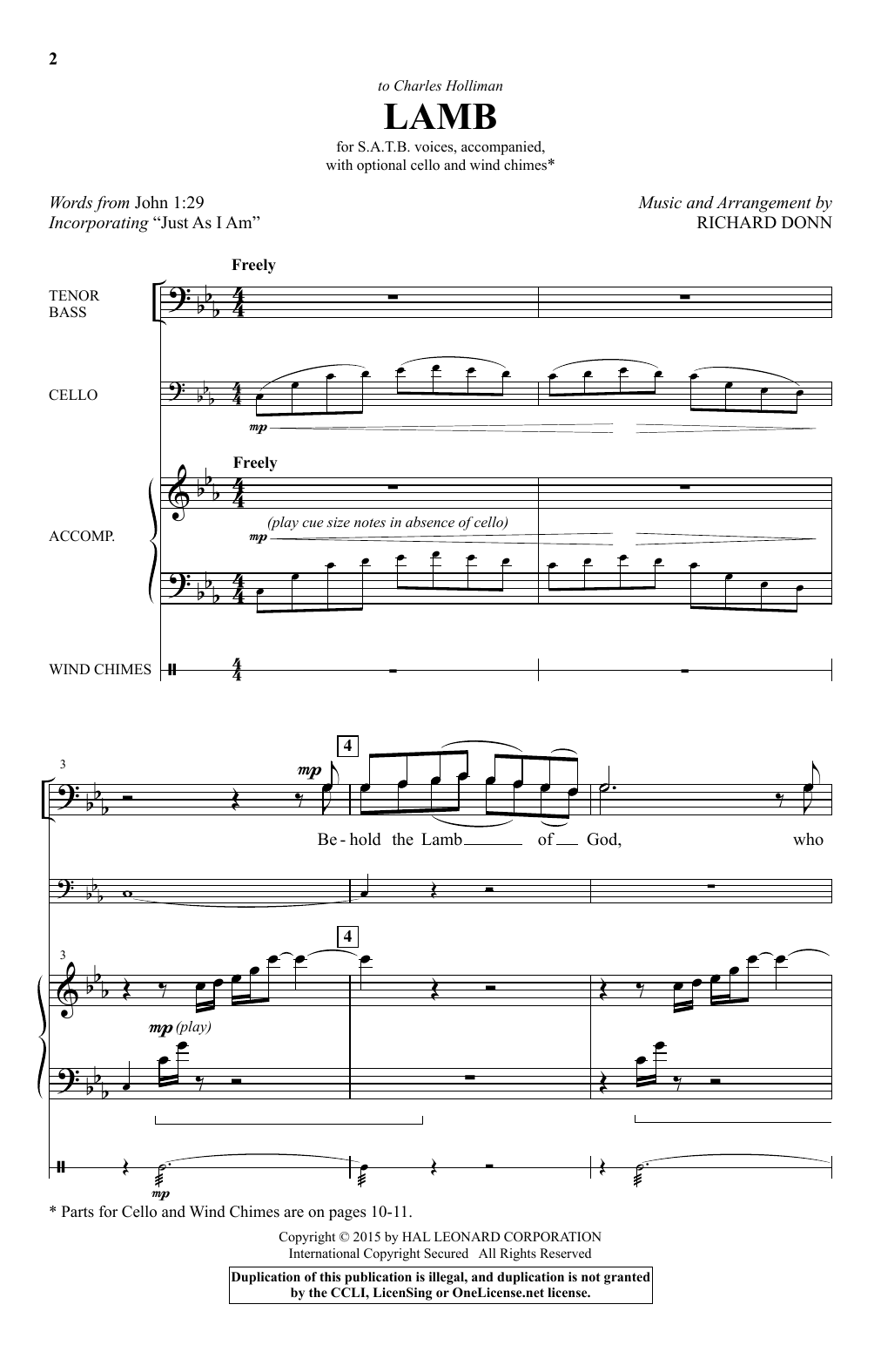 Lamb (Choir) von Richard Donn