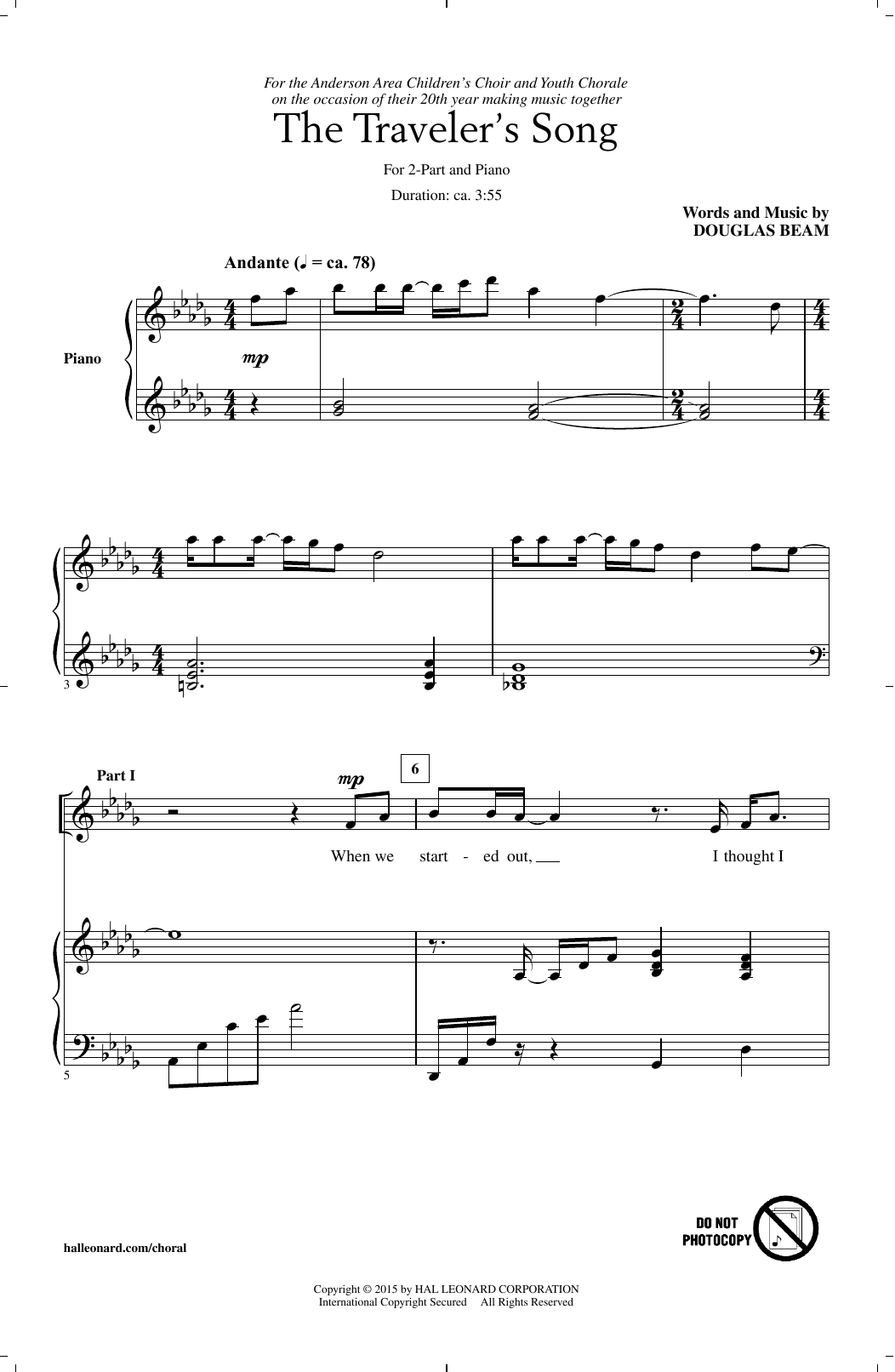 The Traveler's Song (2-Part Choir) von Douglas Beam