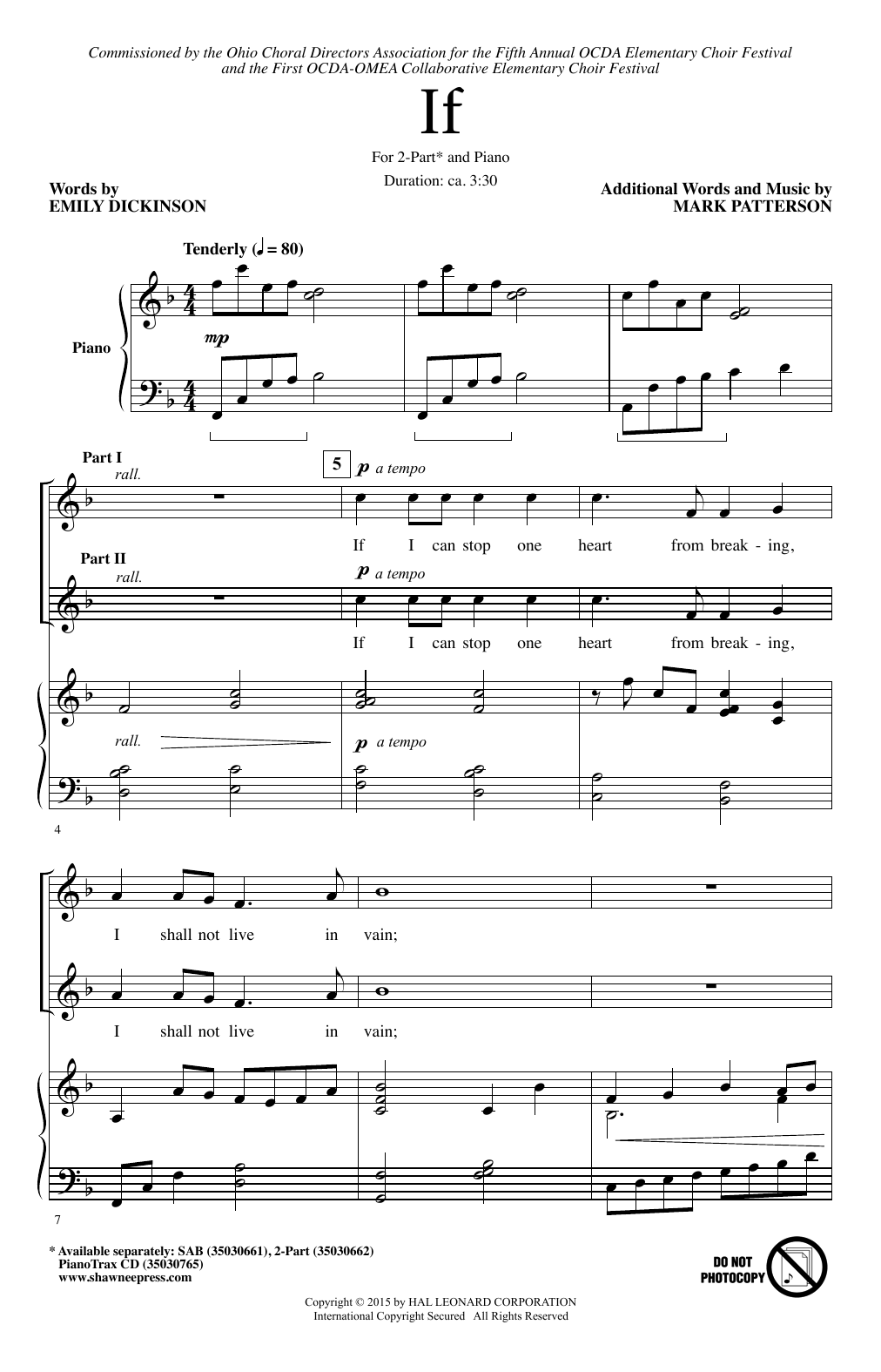 If (2-Part Choir) von Mark Patterson