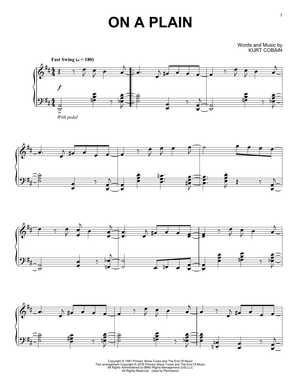 On A Plain [Jazz version] (Piano Solo) von Nirvana