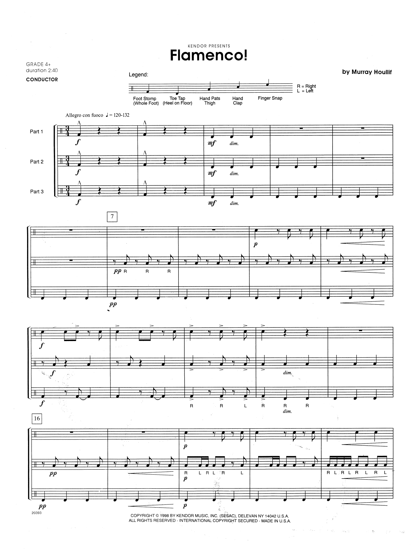 Flamenco! - Full Score (Percussion Ensemble) von Murray Houllif