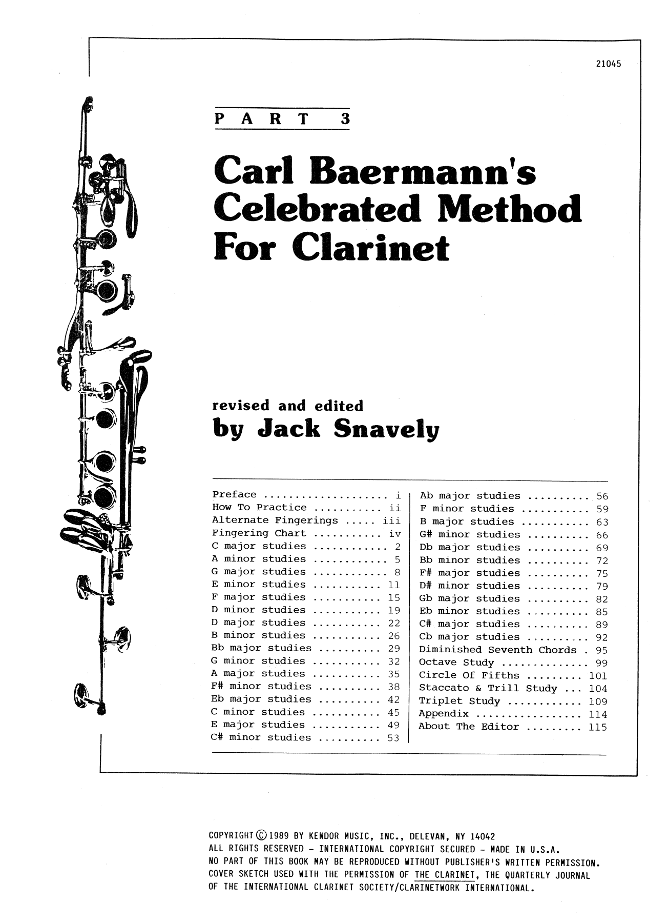 Carl Baermann's Celebrated Method For Clarinet, Part 3 (Instrumental Method) von Jack Snavely