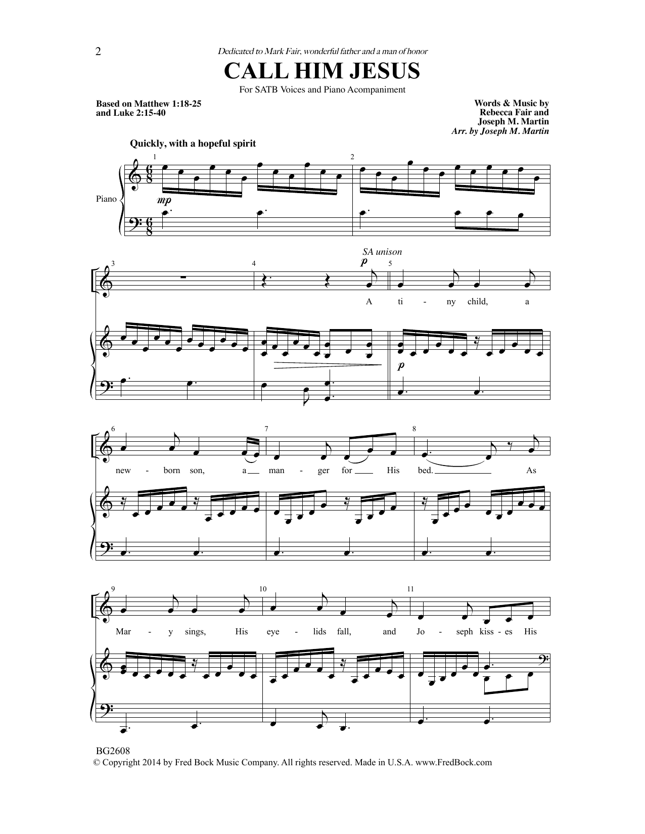 Call Him Jesus (SATB Choir) von Joseph M. Martin