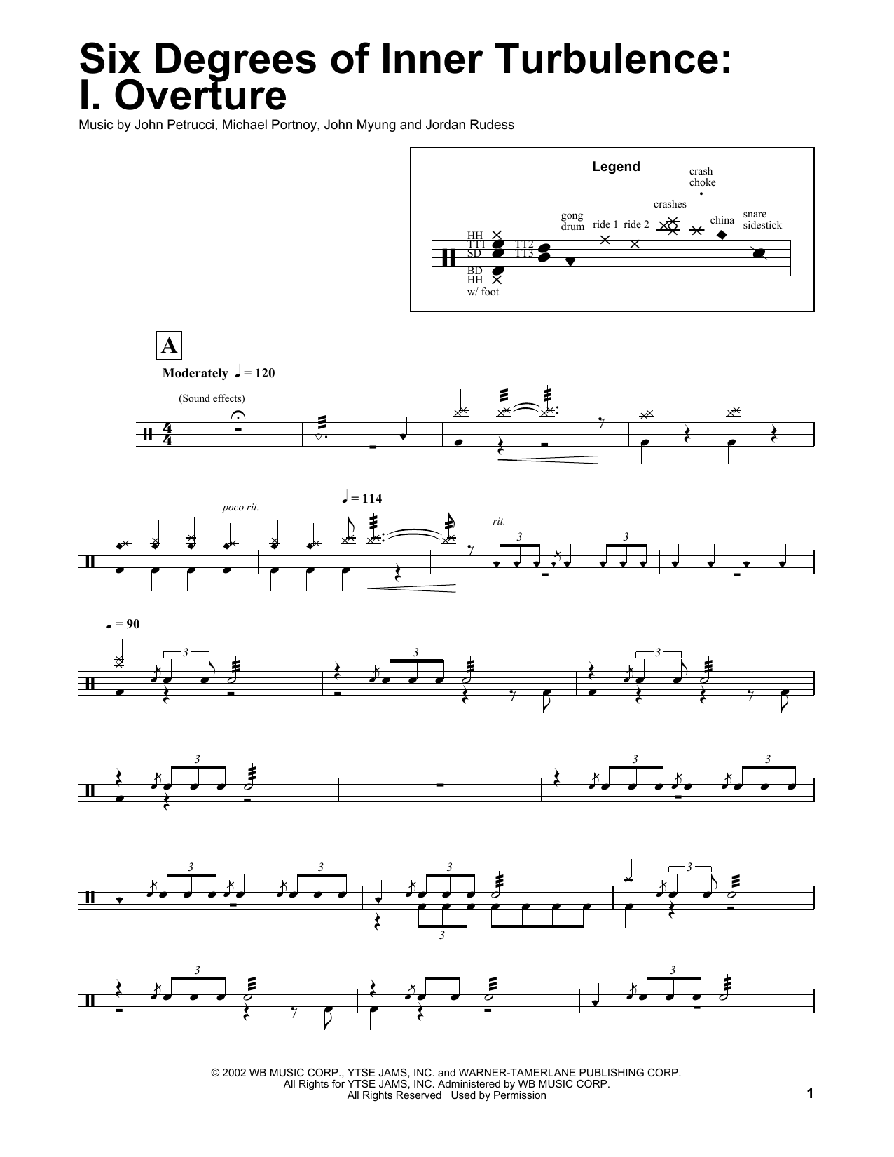 Six Degrees Of Inner Turbulence: I. Overture (Drums Transcription) von Dream Theater