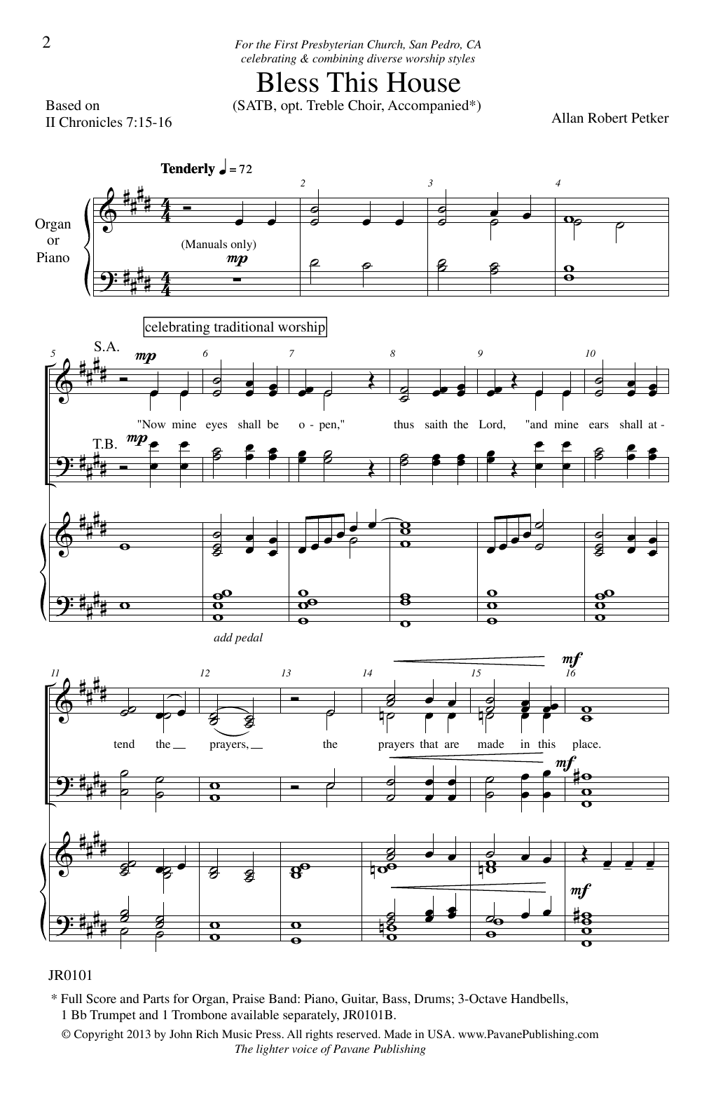 Bless This House (SATB Choir) von Allan Robert Petker