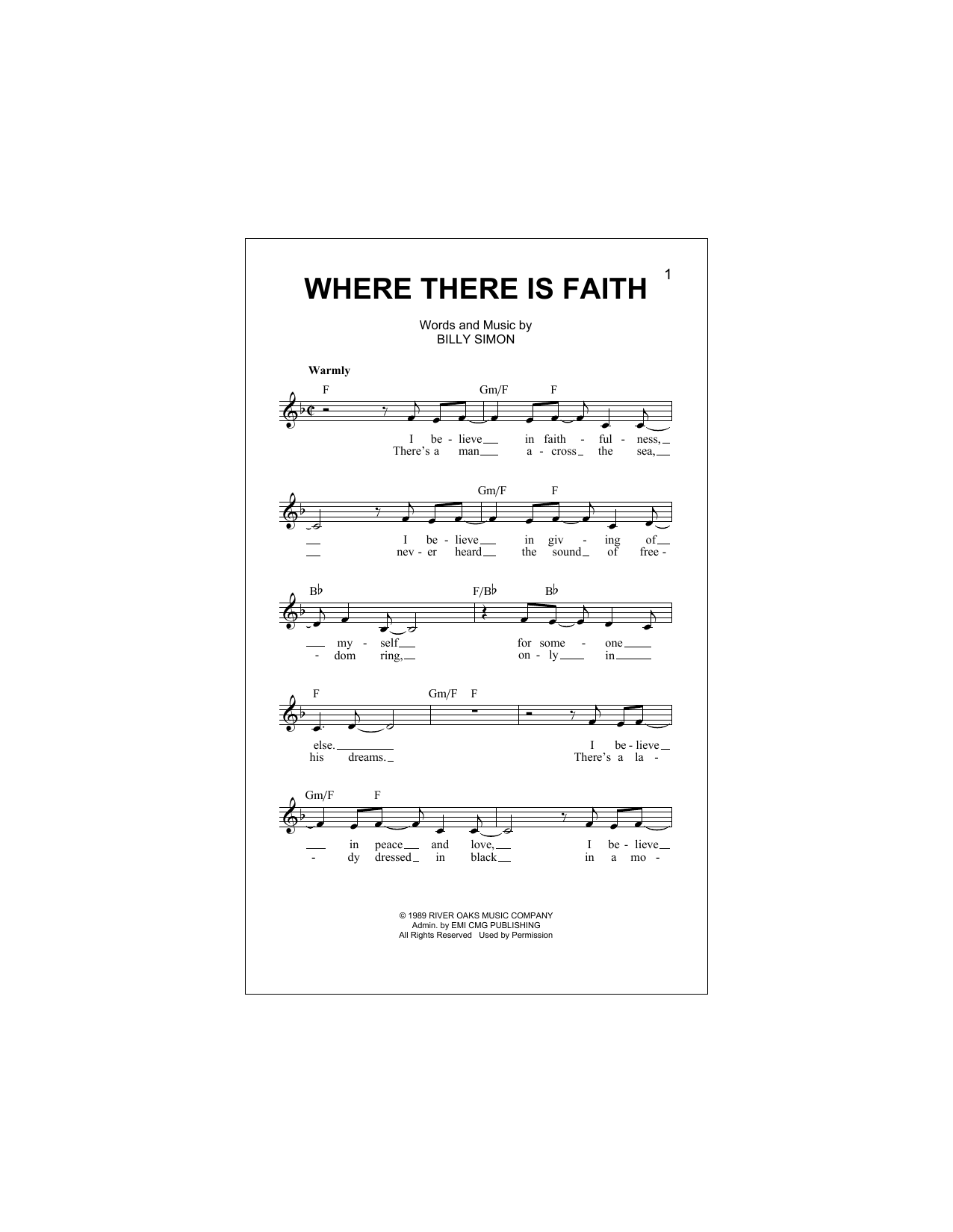 Where There Is Faith (Lead Sheet / Fake Book) von 4 Him