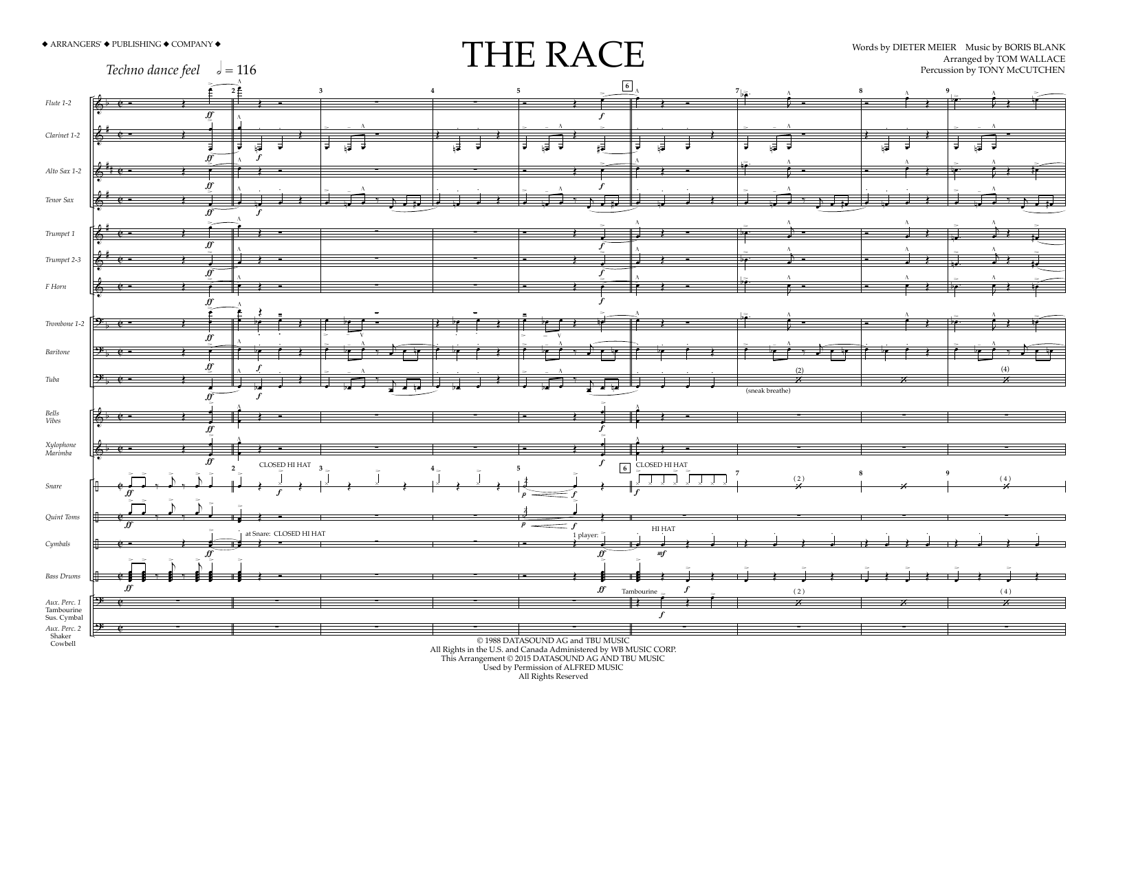 The Race - Full Score (Marching Band) von Tom Wallace