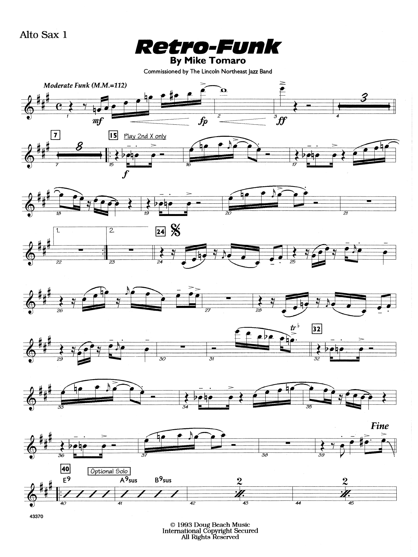 Retro-Funk - Bass Clarinet 1 & 2 (Jazz Ensemble) von Mike Tomaro