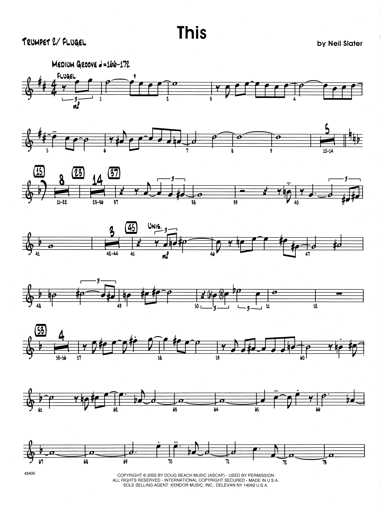 This - 2nd Bb Trumpet (Jazz Ensemble) von Neil Slater