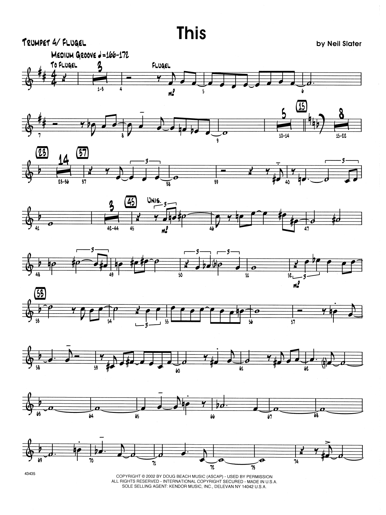 This - 4th Bb Trumpet (Jazz Ensemble) von Neil Slater