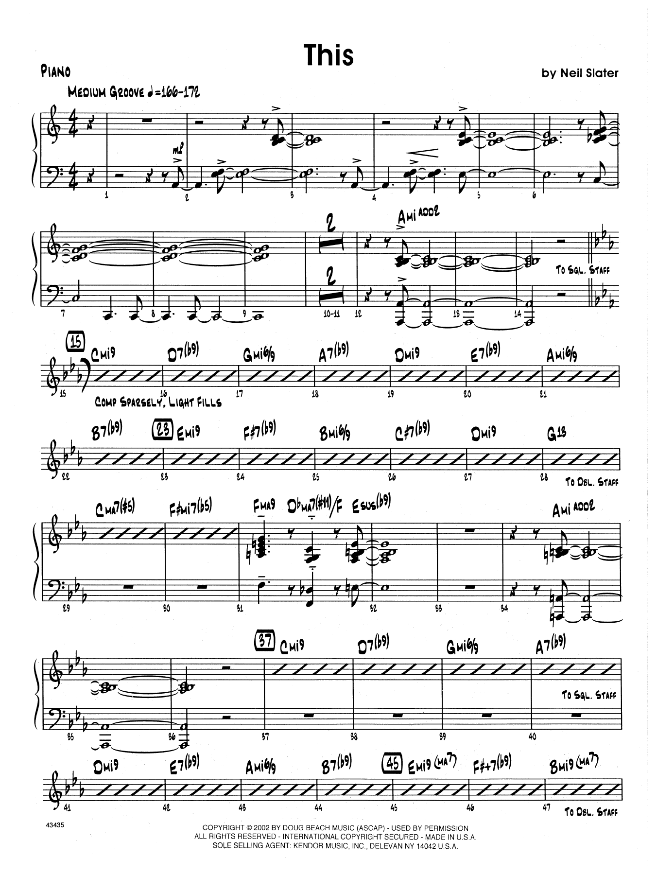 This - Piano (Jazz Ensemble) von Neil Slater