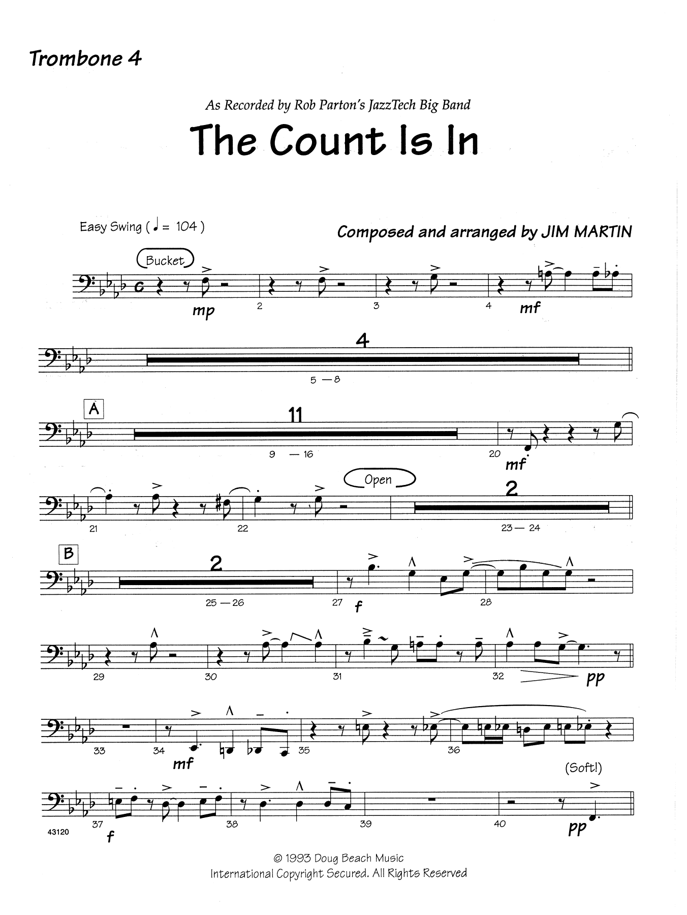 The Count Is In - 4th Trombone (Jazz Ensemble) von Martin