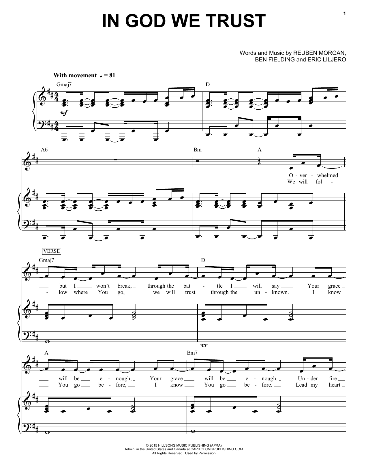 In God We Trust (Piano & Vocal) von Hillsong Worship