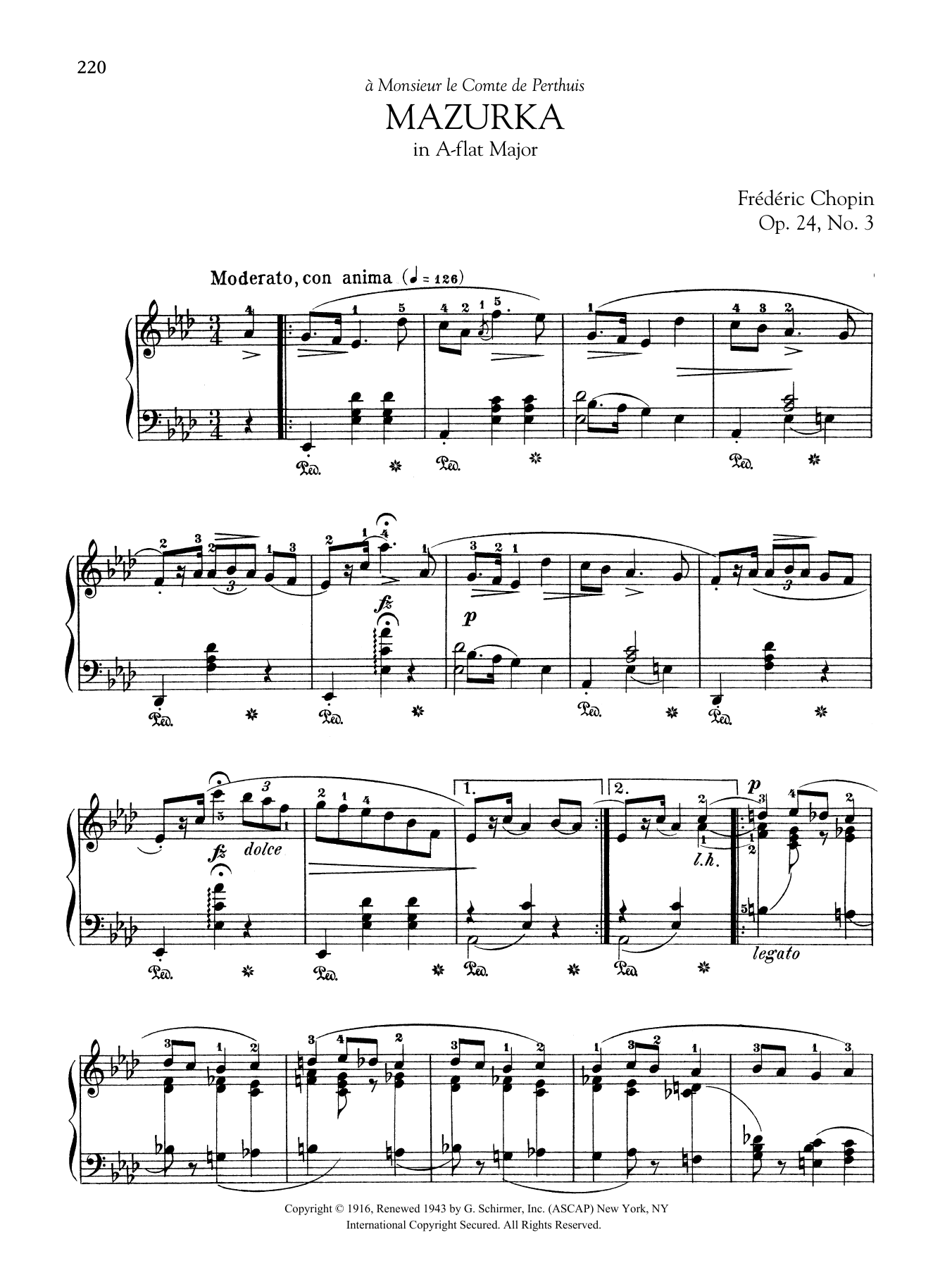 Mazurka in A-flat Major, Op. 24, No. 3 (Piano Solo) von Frdric Chopin