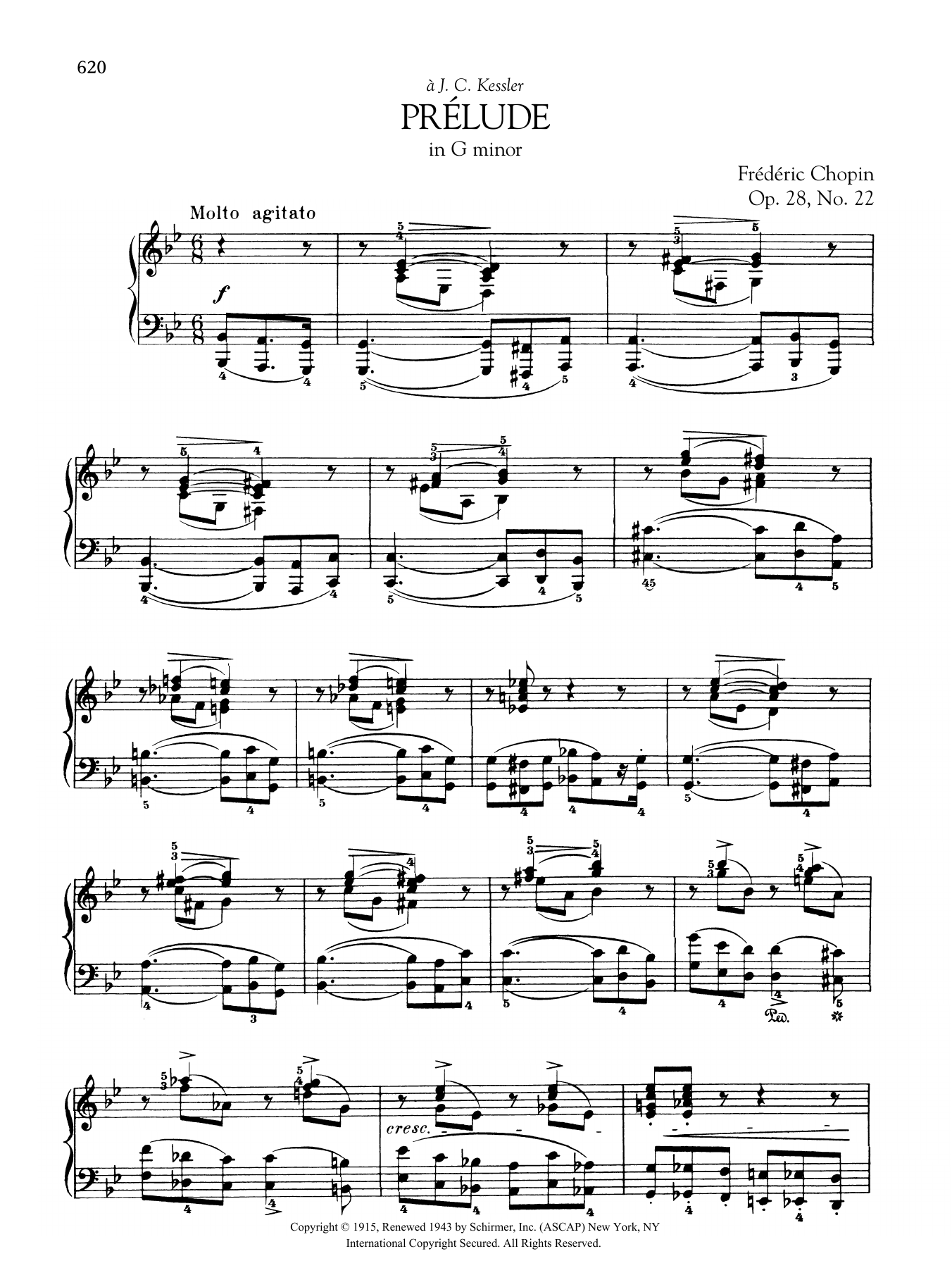 Prlude in G minor, Op. 28, No. 22 (Piano Solo) von Frdric Chopin
