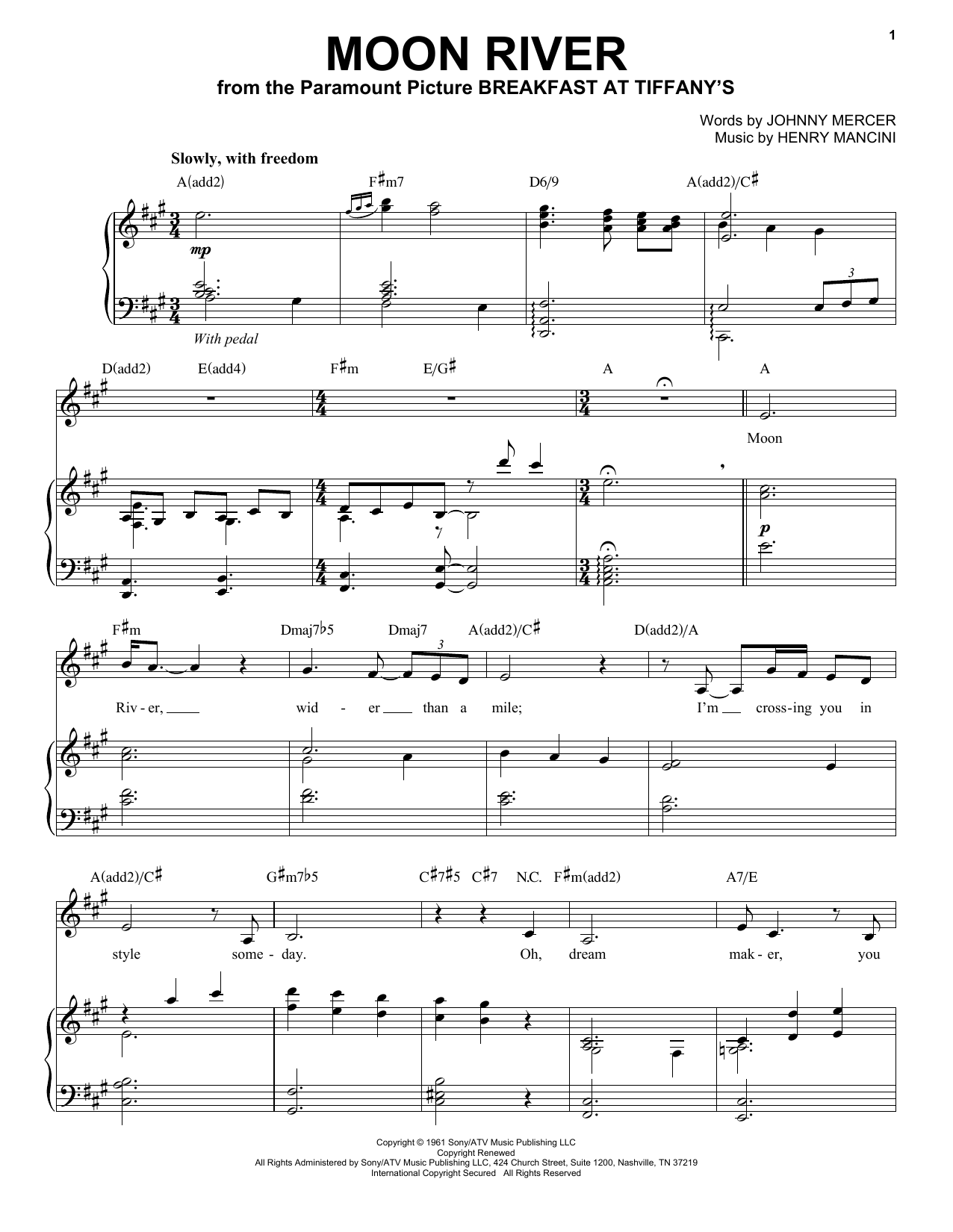 Moon River (Piano & Vocal) von Andrea Bocelli