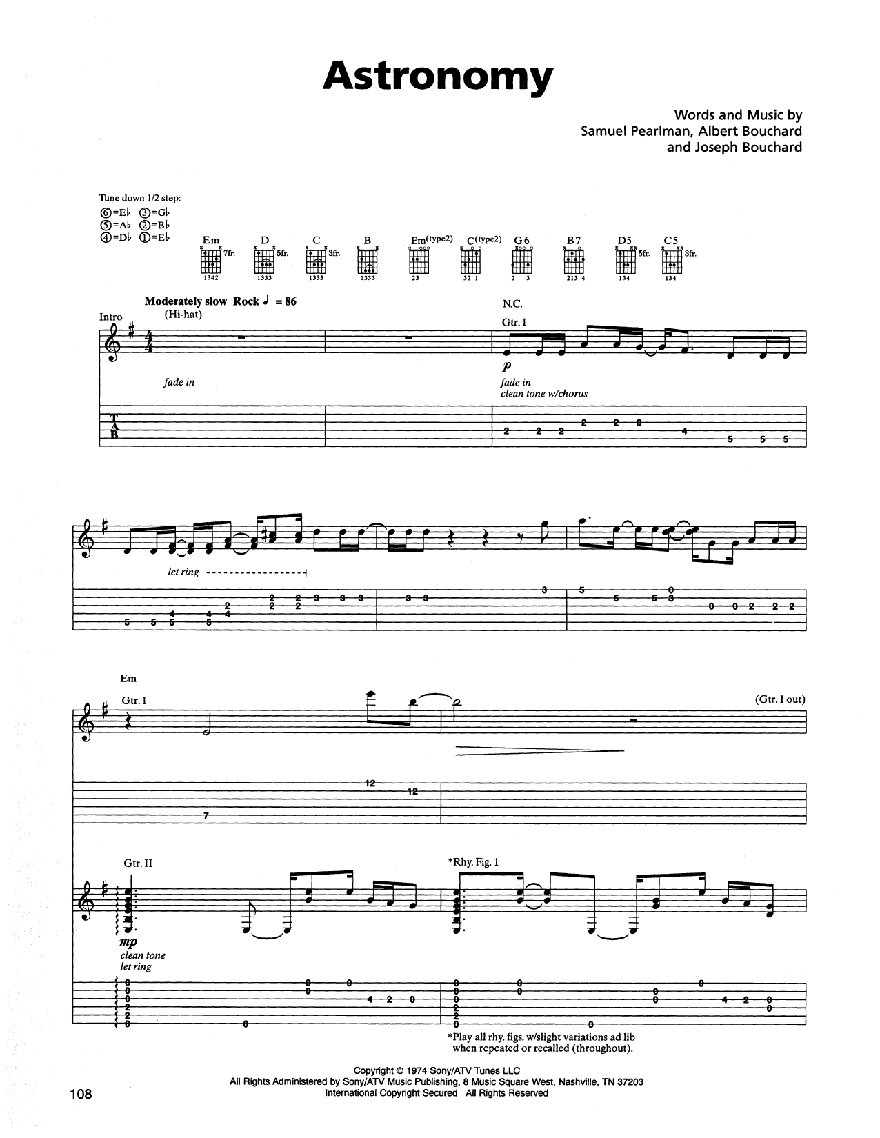 Astronomy (Guitar Tab) von Metallica