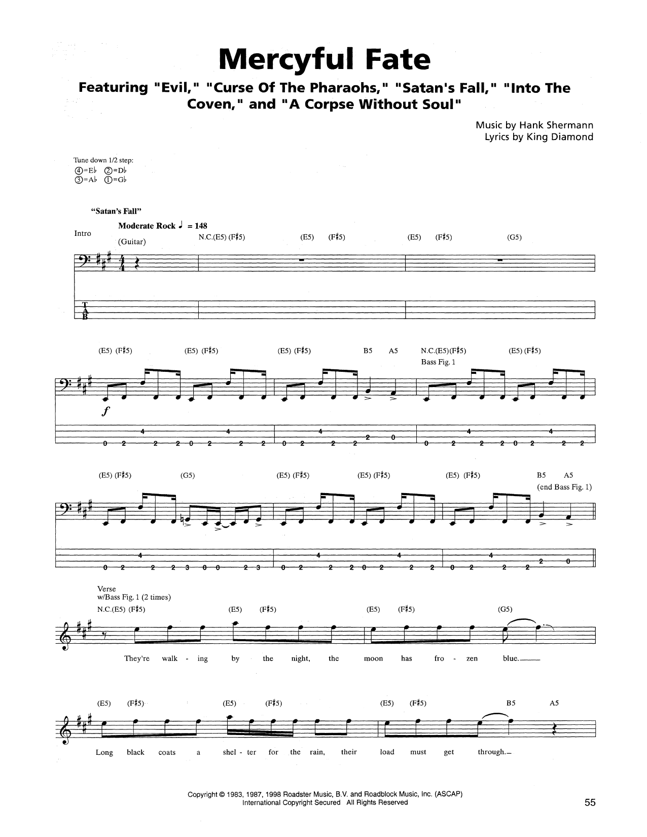 Mercyful Fate (Bass Guitar Tab) von Metallica