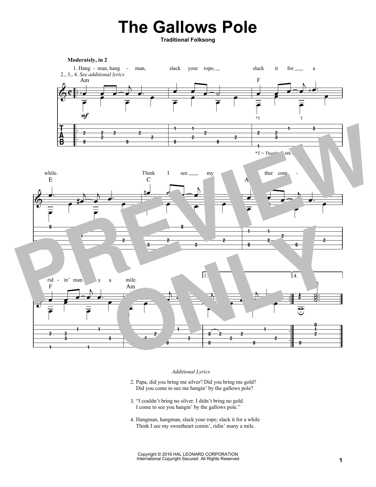 The Gallows Pole (Solo Guitar) von Traditional Folksong