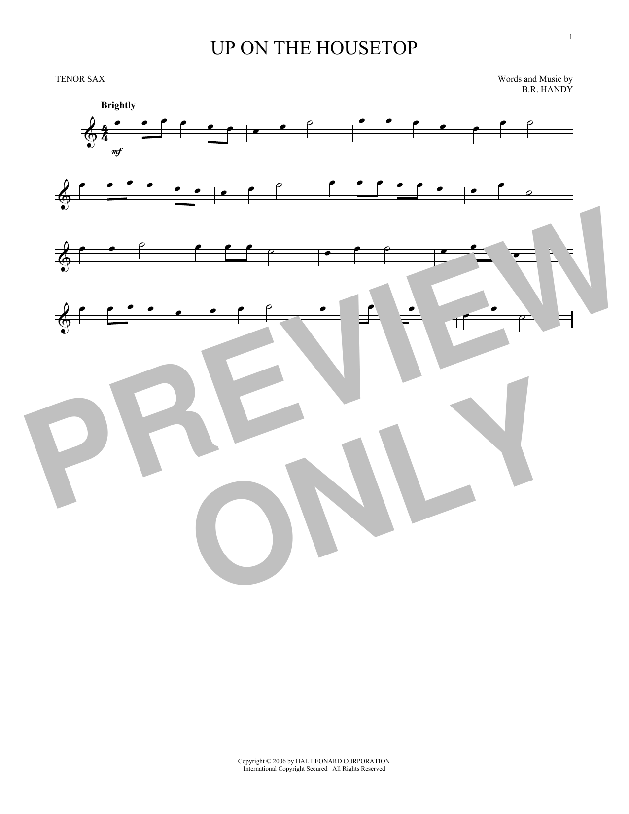 Up On The Housetop (Tenor Sax Solo) von B.R. Hanby