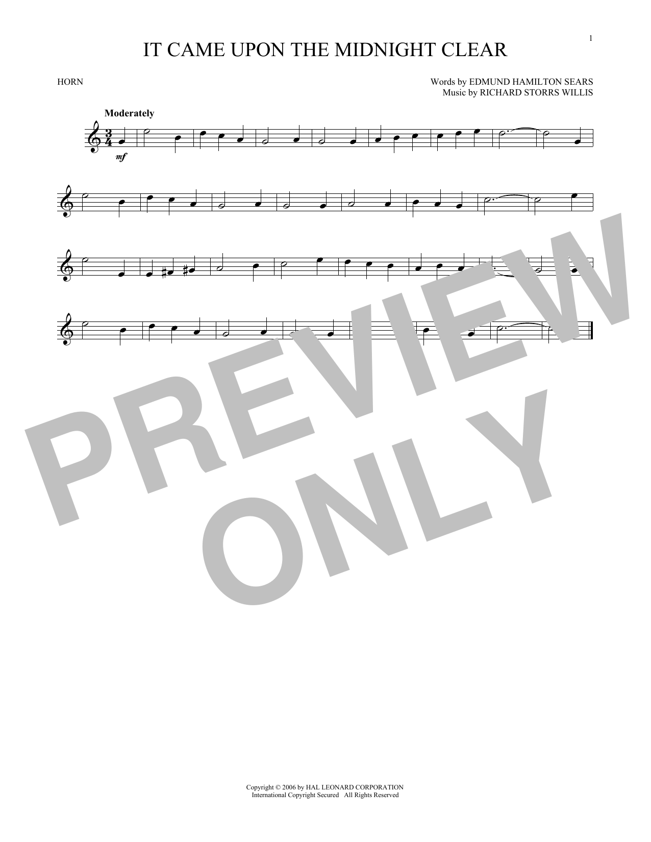 It Came Upon The Midnight Clear (French Horn Solo) von Edmund Hamilton Sears