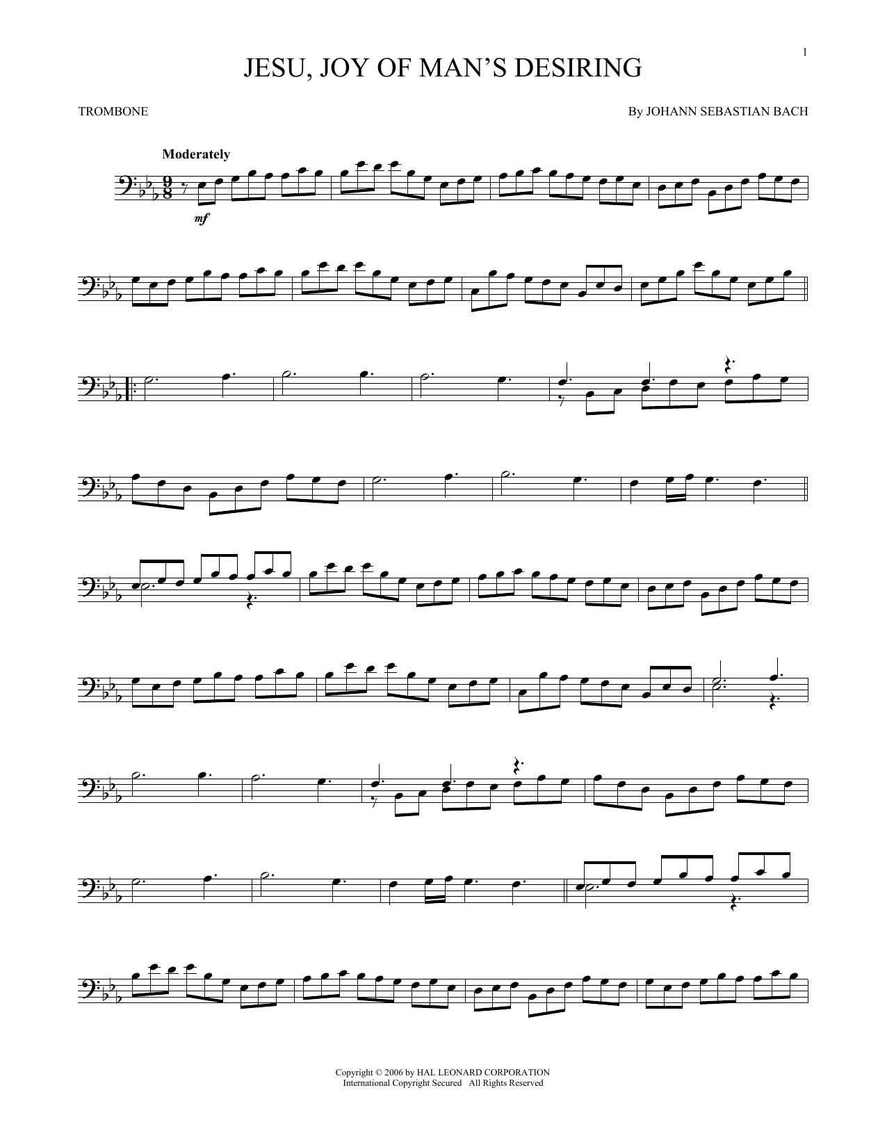Jesu, Joy Of Man's Desiring (Trombone Solo) von Johann Sebastian Bach
