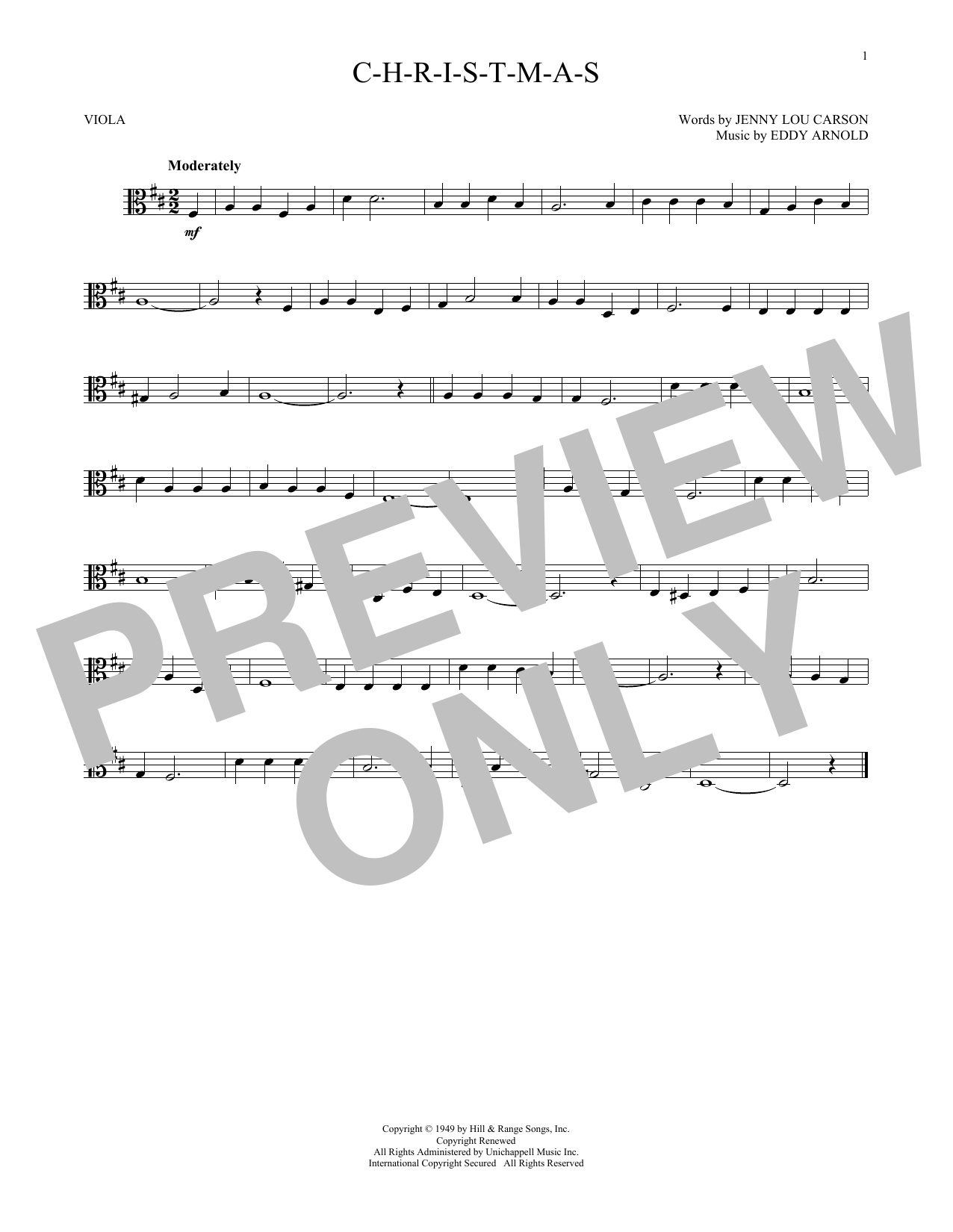C-H-R-I-S-T-M-A-S (Viola Solo) von Eddy Arnold
