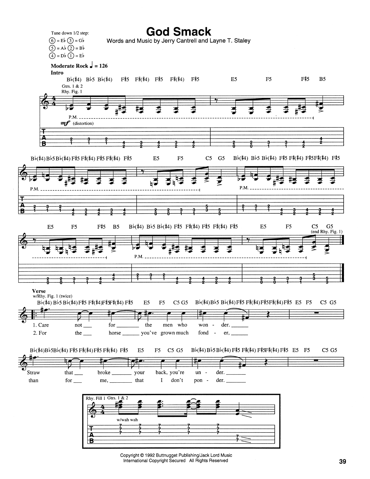 God Smack (Guitar Tab) von Alice In Chains