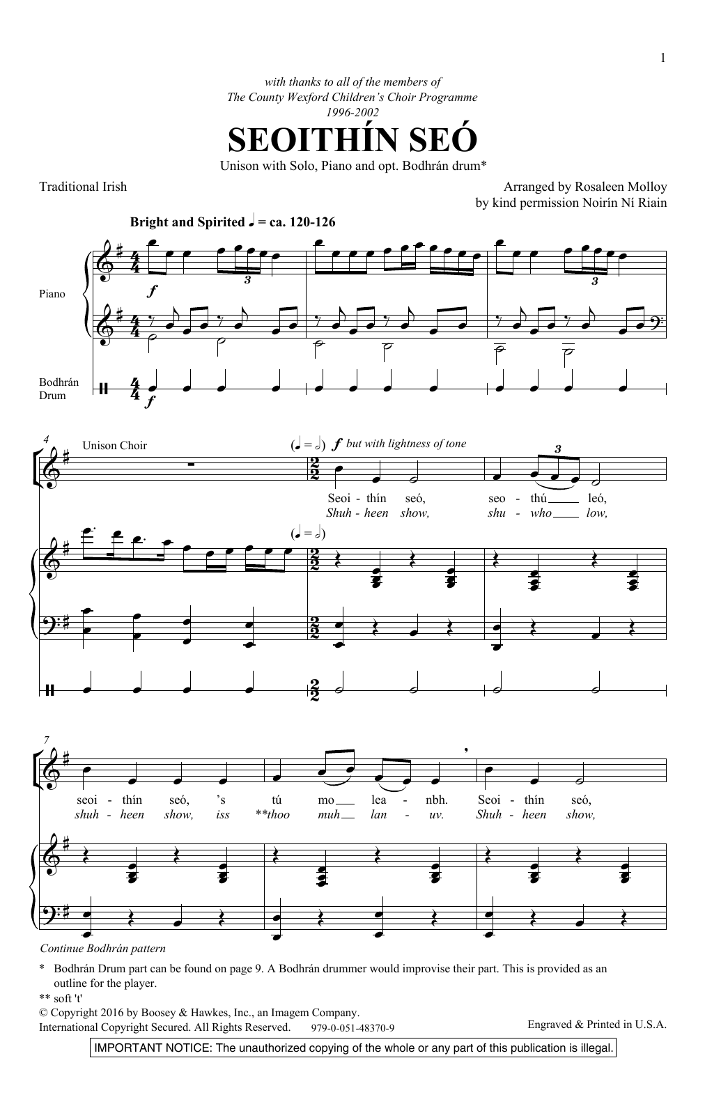 Seoithin Seo (Unison Choir) von Rosaleen Molloy