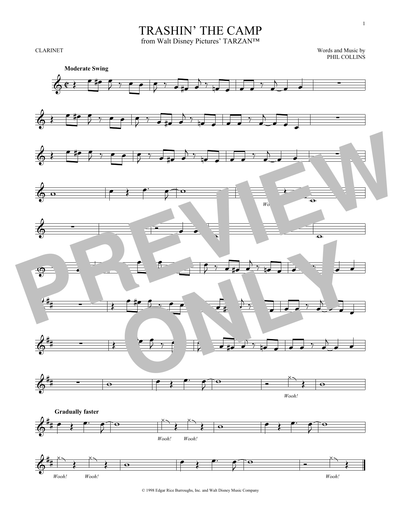 Trashin' The Camp (Clarinet Solo) von Phil Collins