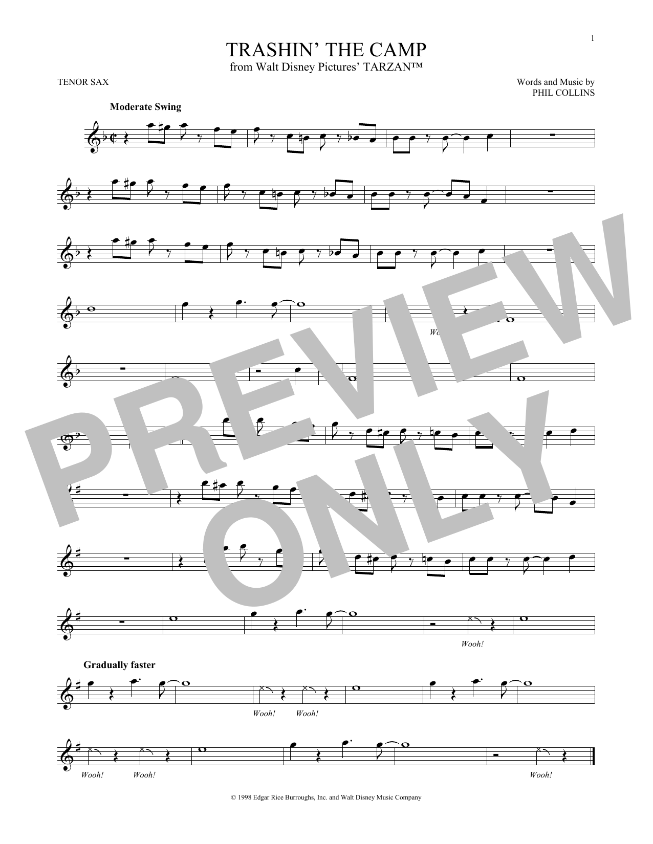 Trashin' The Camp (Tenor Sax Solo) von Phil Collins