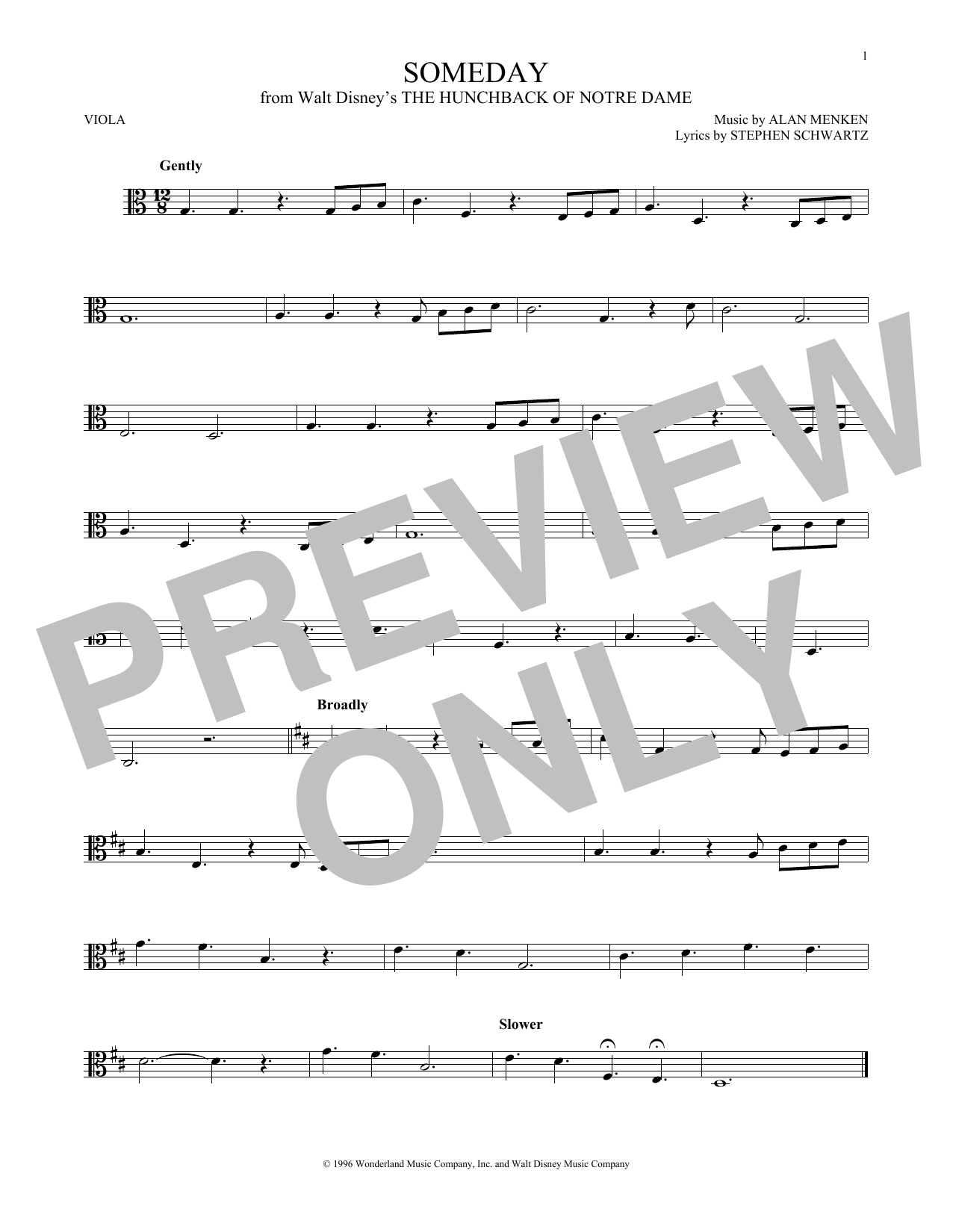 Someday (from The Hunchback Of Notre Dame) (Viola Solo) von All-4-One