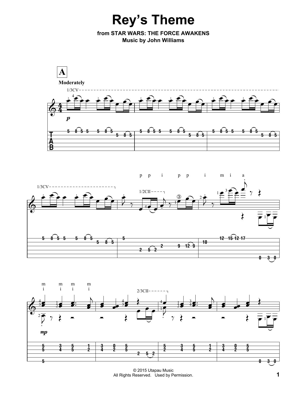 Rey's Theme (Solo Guitar) von John Williams