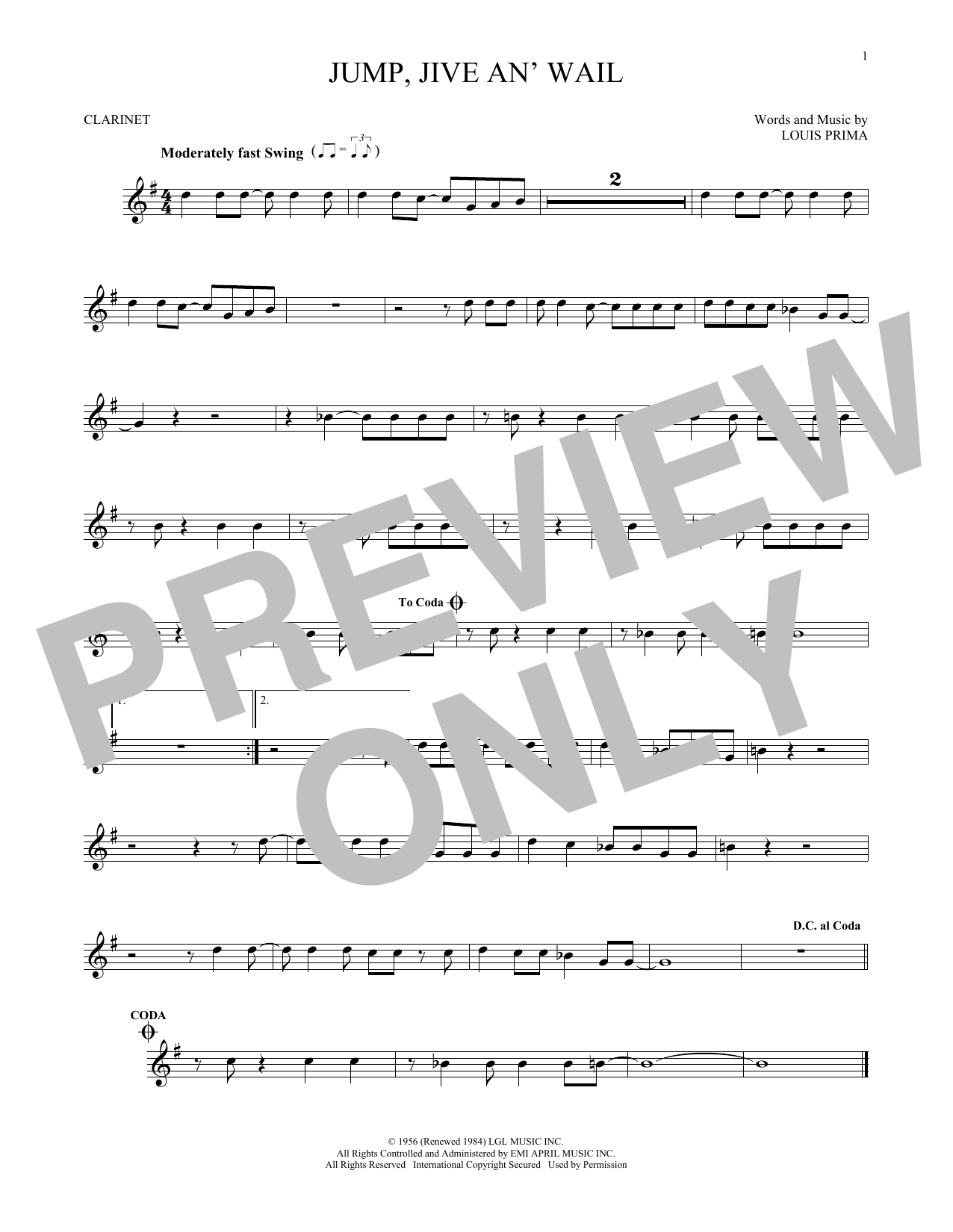 Jump, Jive An' Wail (Clarinet Solo) von The Brian Setzer Orchestra