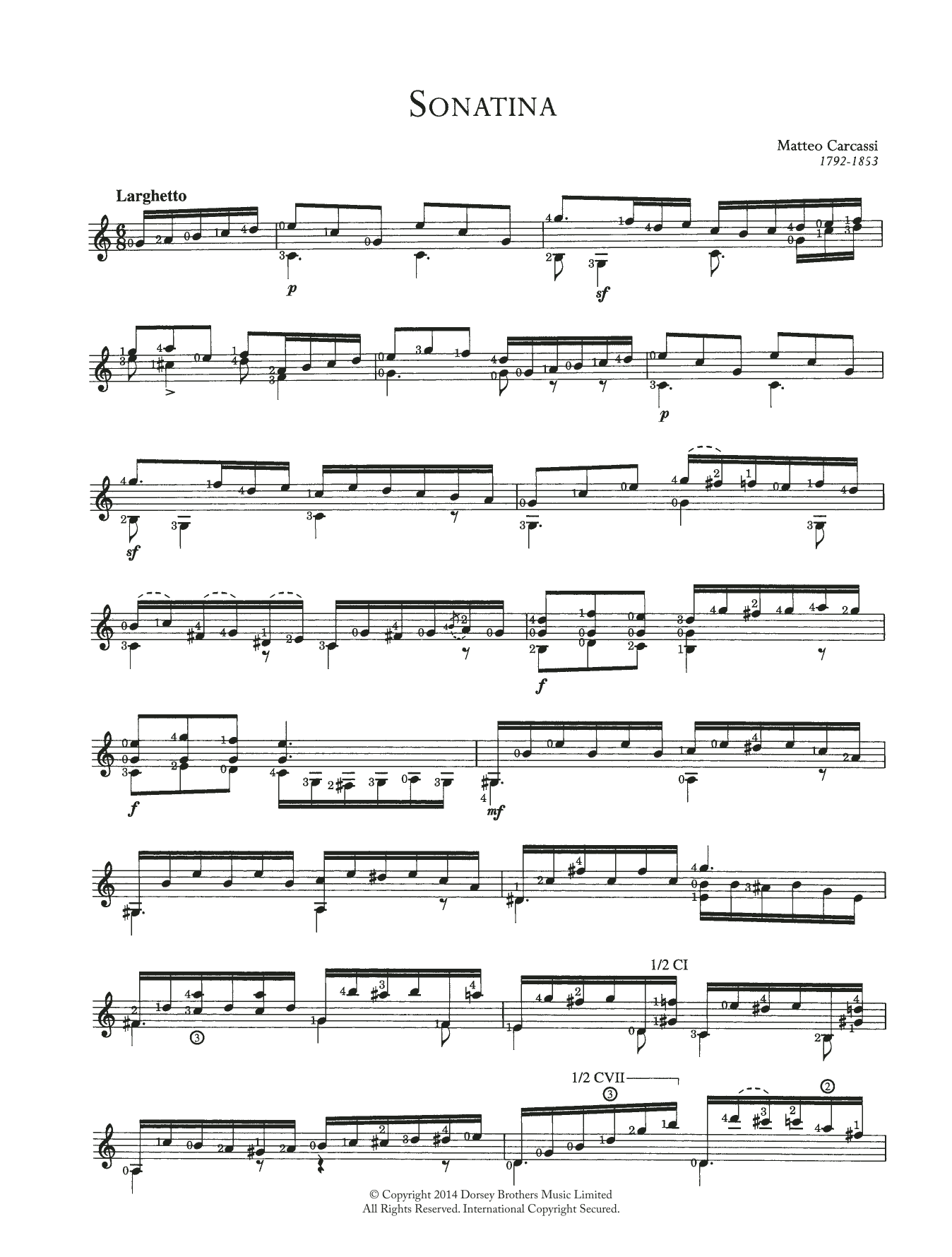 Sonatina (Easy Guitar) von Ferdinando Carulli