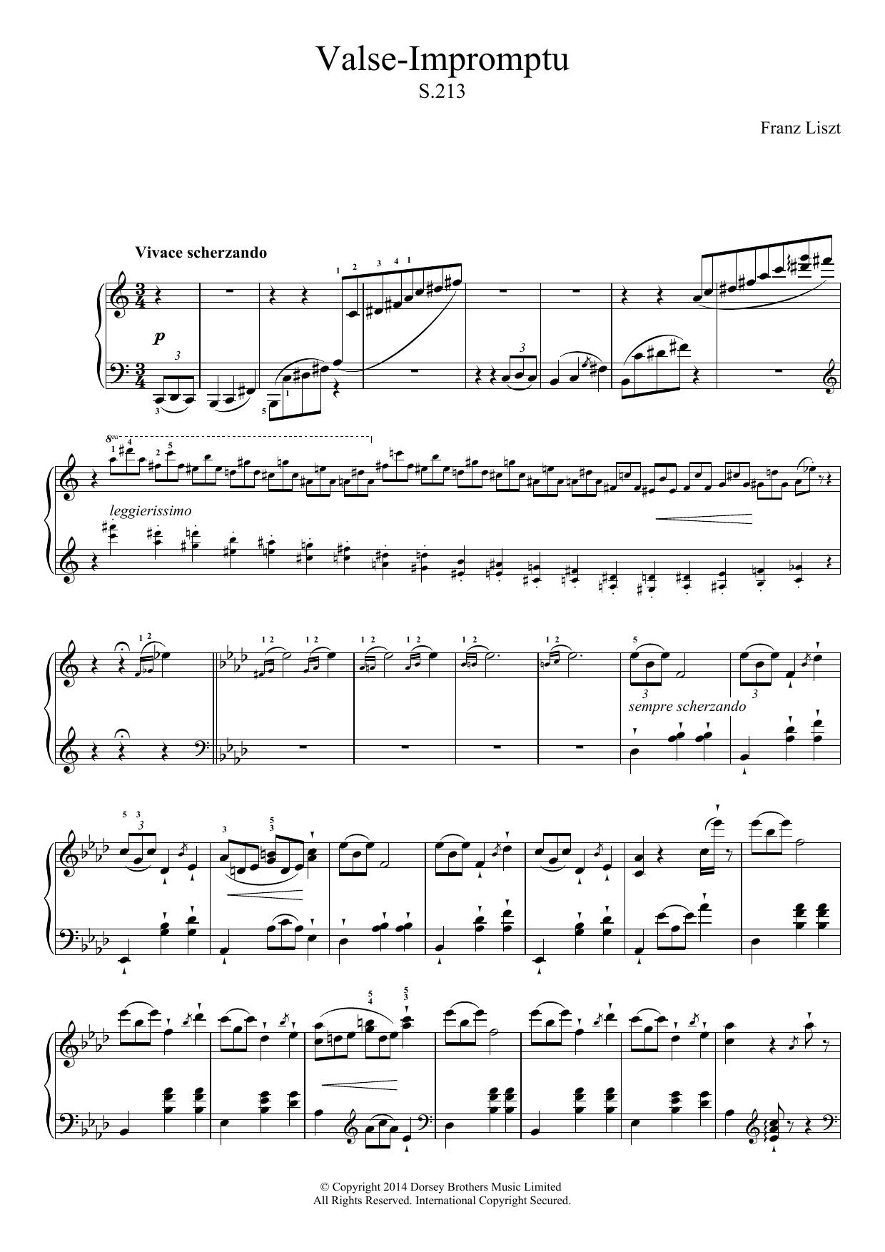 Valse-Impromptu (Piano Solo) von Franz Liszt