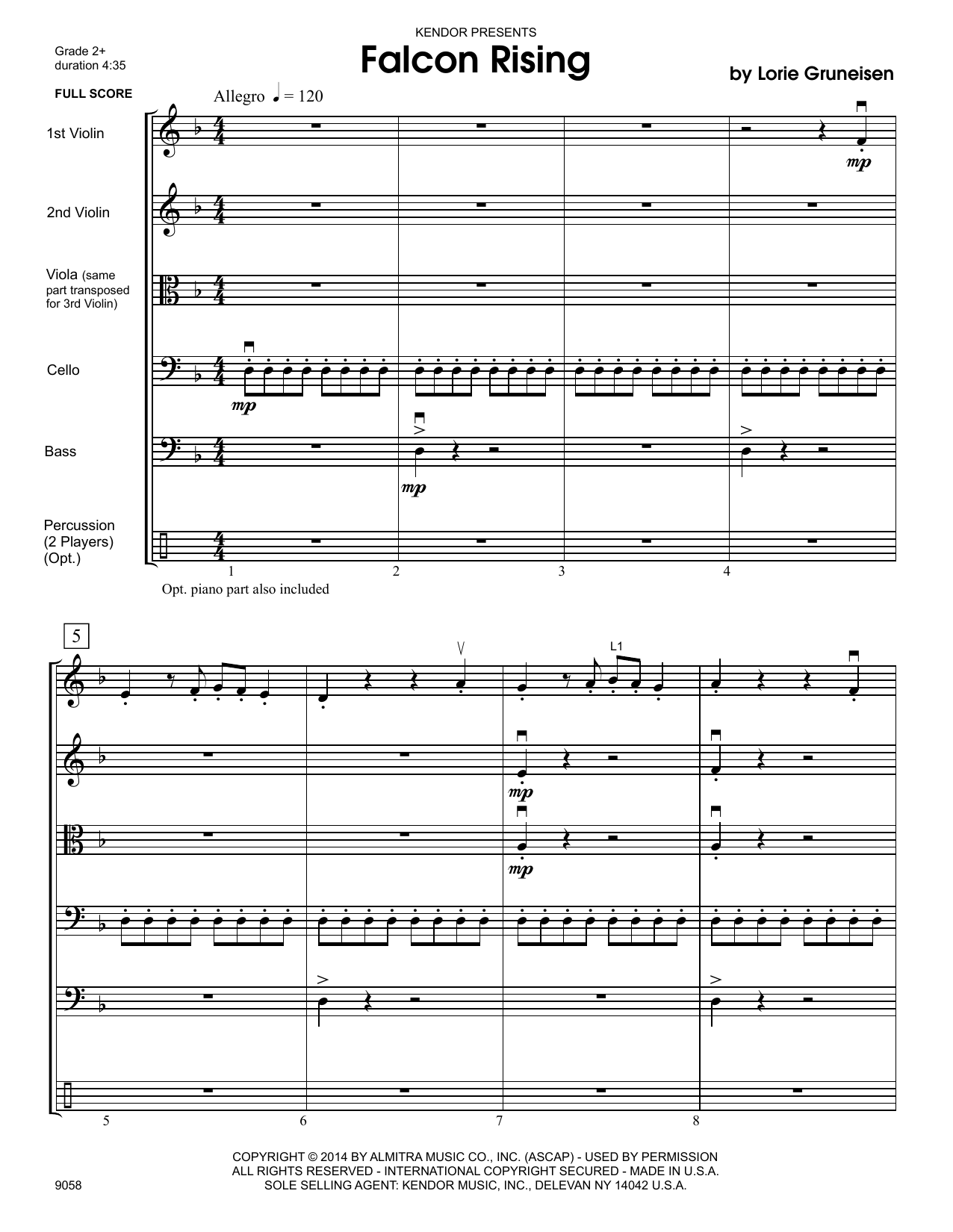 Falcon Rising - Full Score (Orchestra) von Lorie Gruneisen