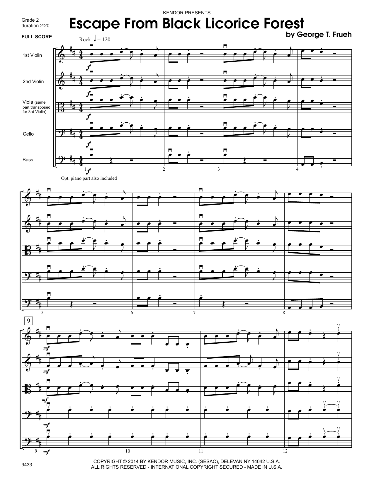 Escape From Black Licorice Forest - Full Score (Orchestra) von George T. Frueh