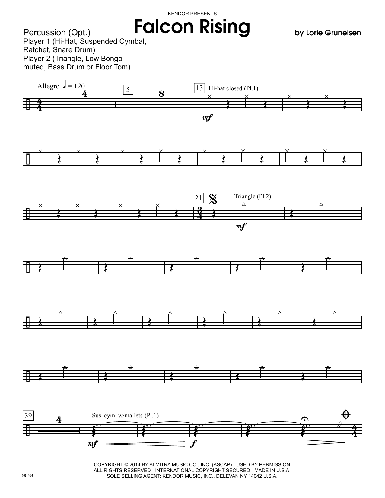 Falcon Rising - Percussion (Orchestra) von Lorie Gruneisen