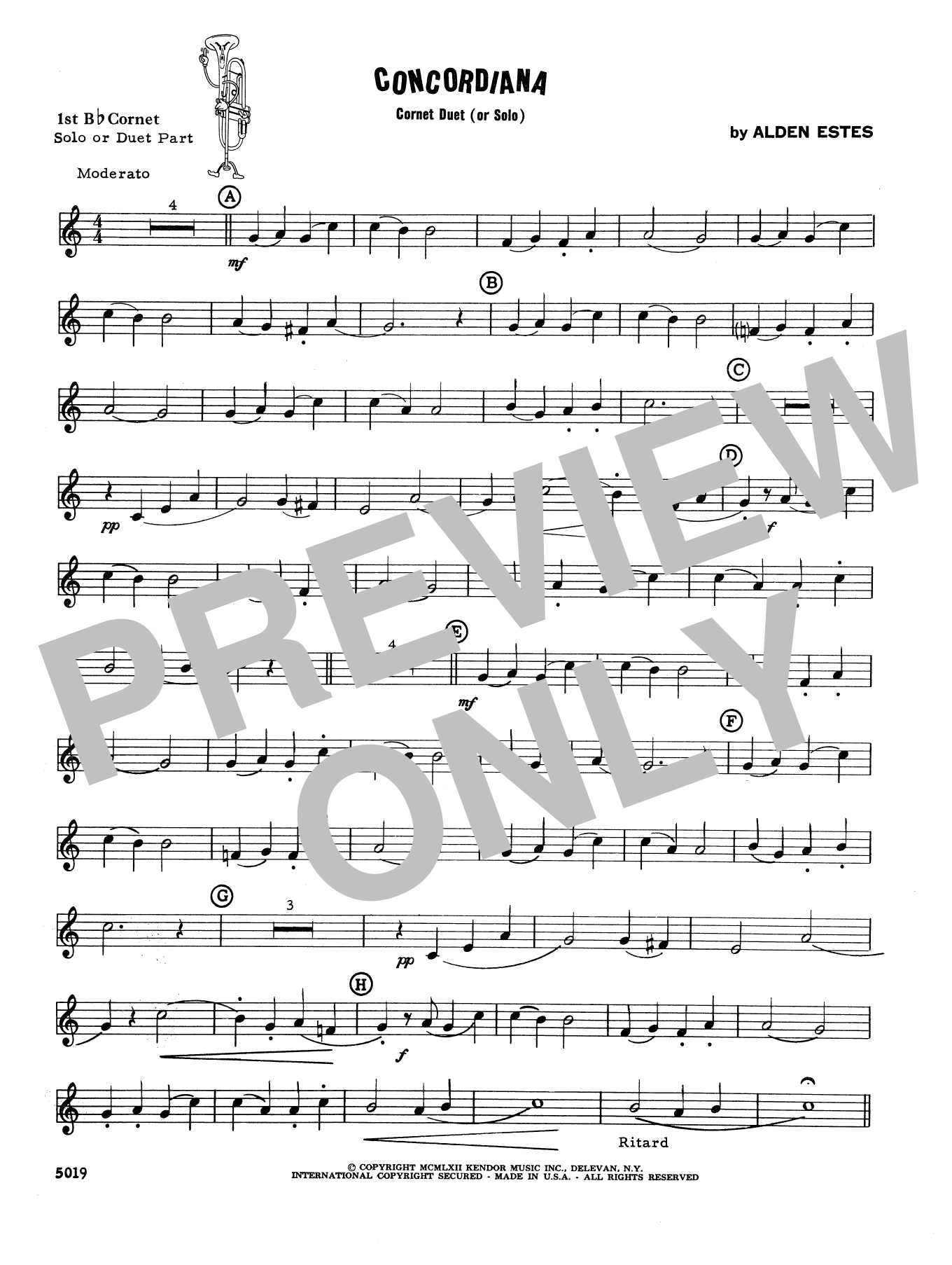 Concordiana - 1st Bb Trumpet (Brass Ensemble) von David Estes