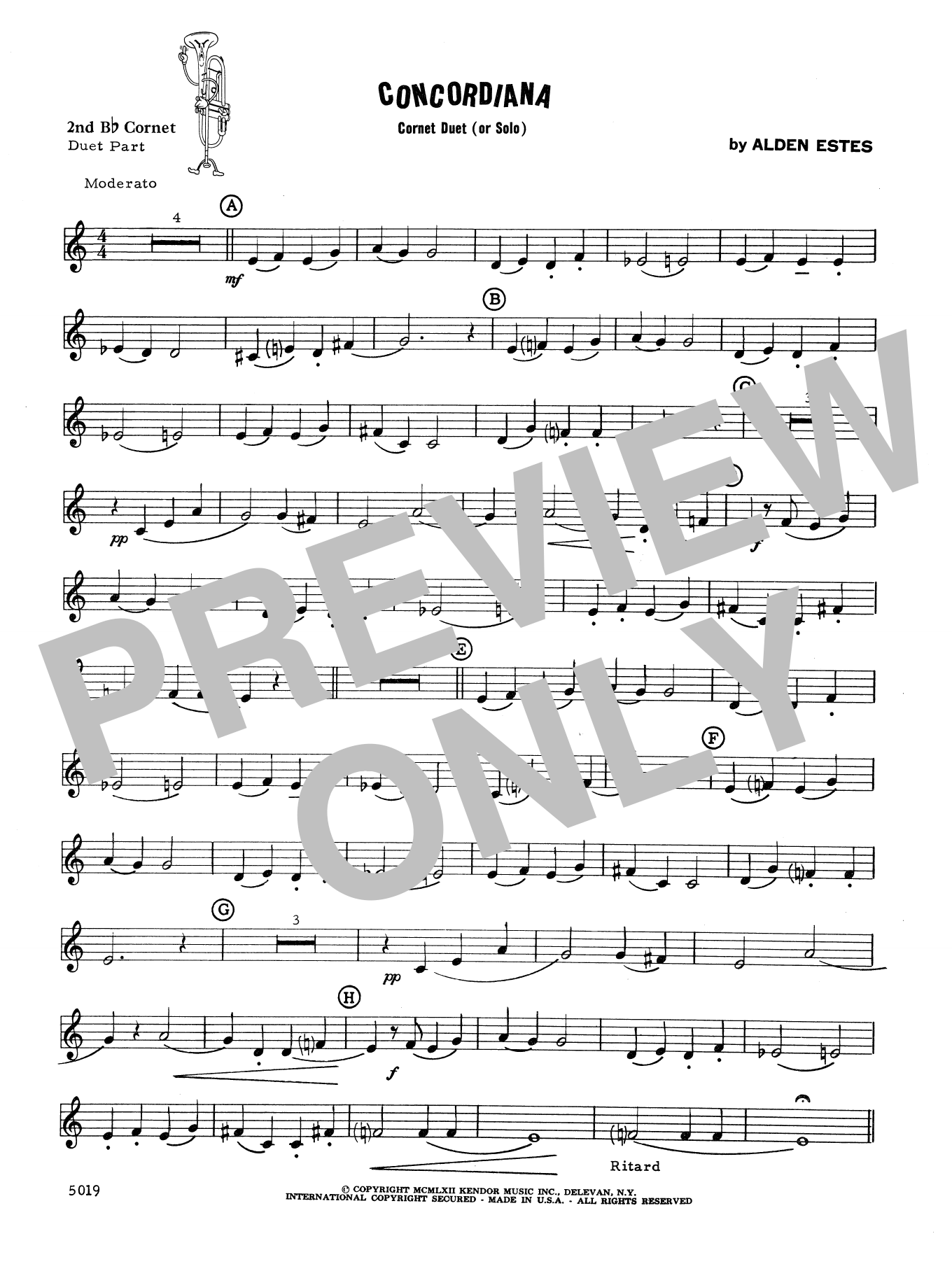 Concordiana - 2nd Bb Trumpet (Brass Ensemble) von David Estes