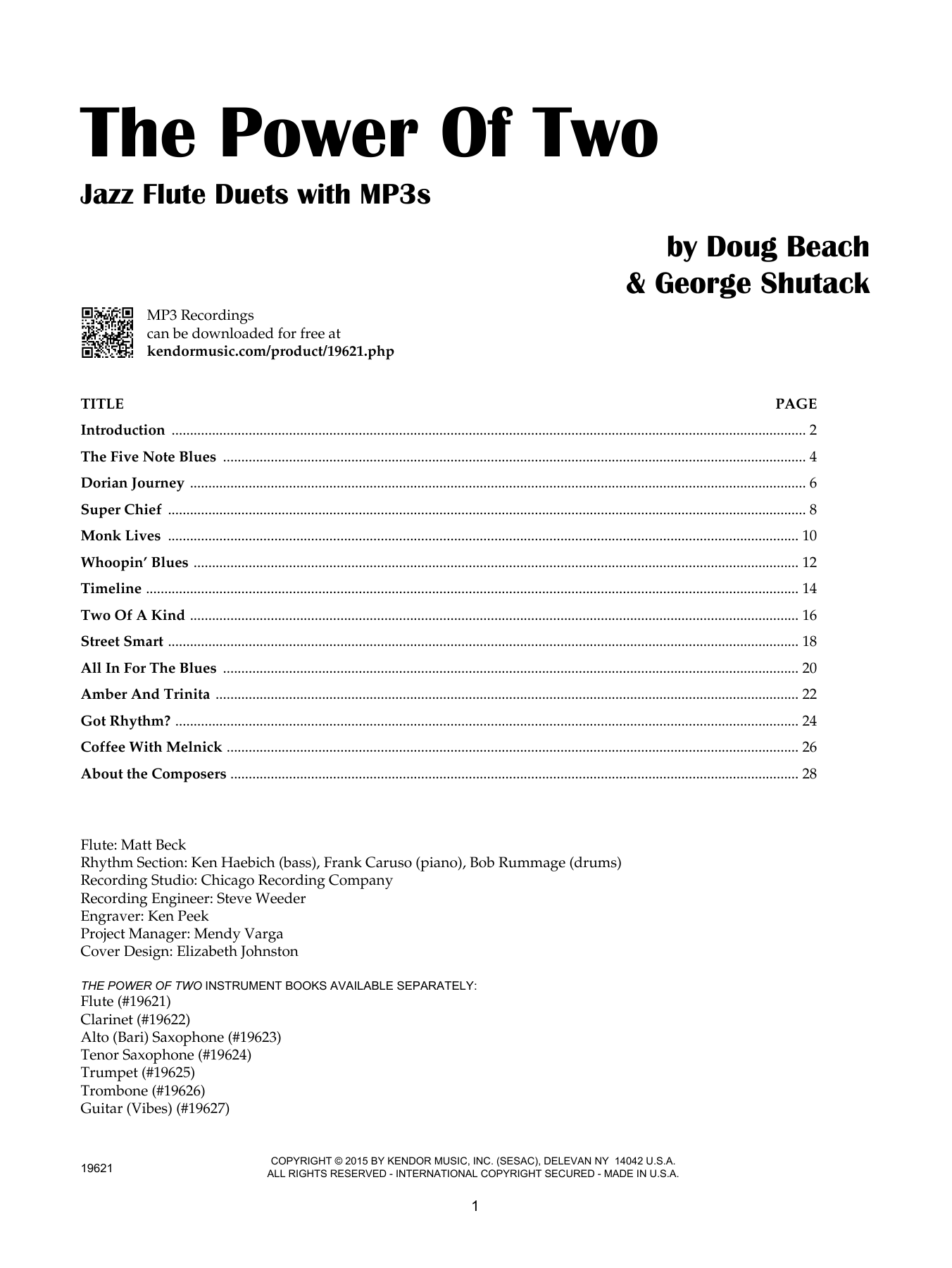 The Power Of Two - Flute (Woodwind Ensemble) von Doug Beach