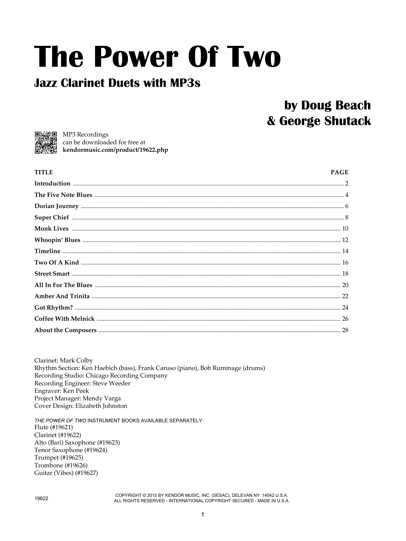 The Power Of Two - Clarinet (Woodwind Ensemble) von Doug Beach