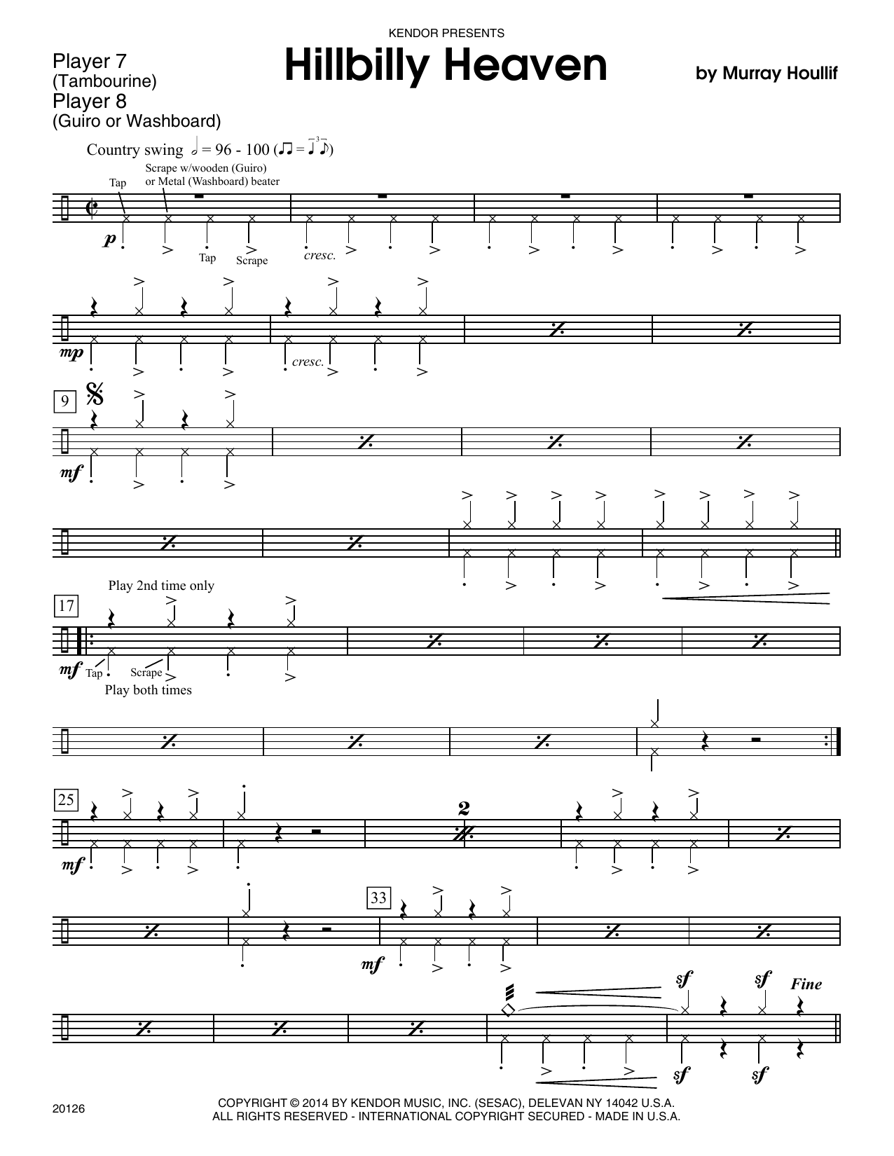 Hillbilly Heaven - Percussion 7 (Percussion Ensemble) von Murray Houllif