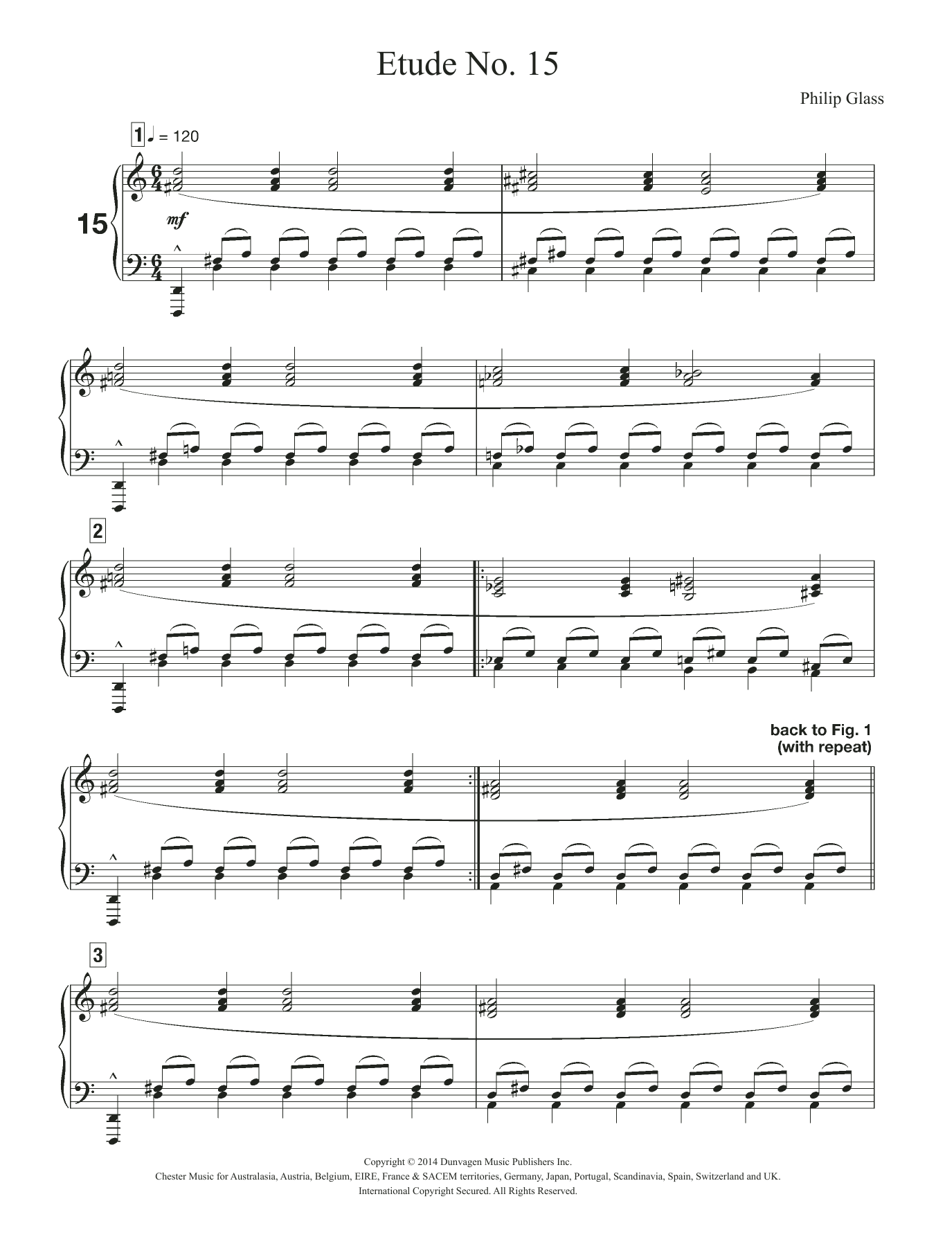 Etude No. 15 (Piano Solo) von Philip Glass