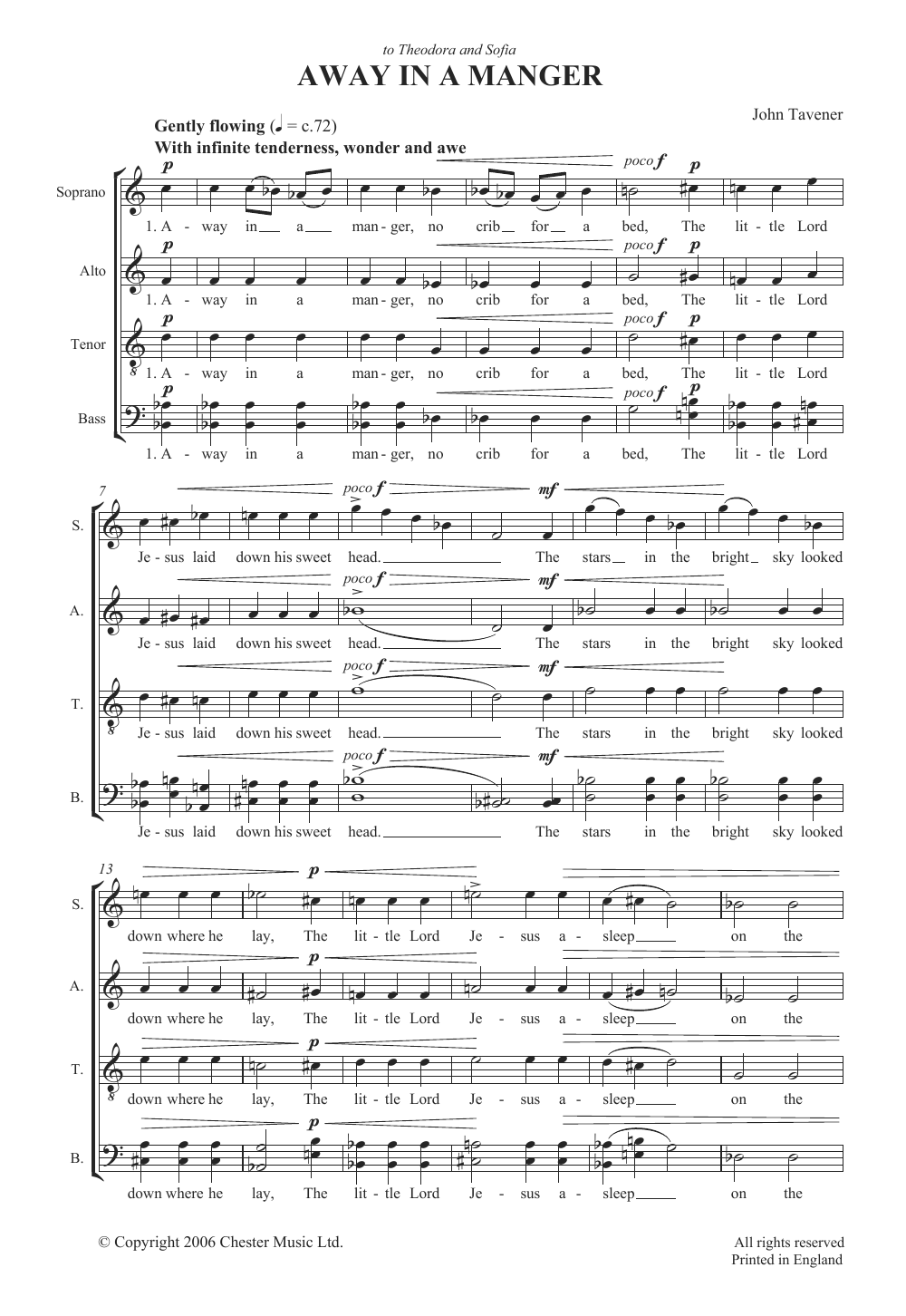 Away In A Manger (Choir) von John Tavener